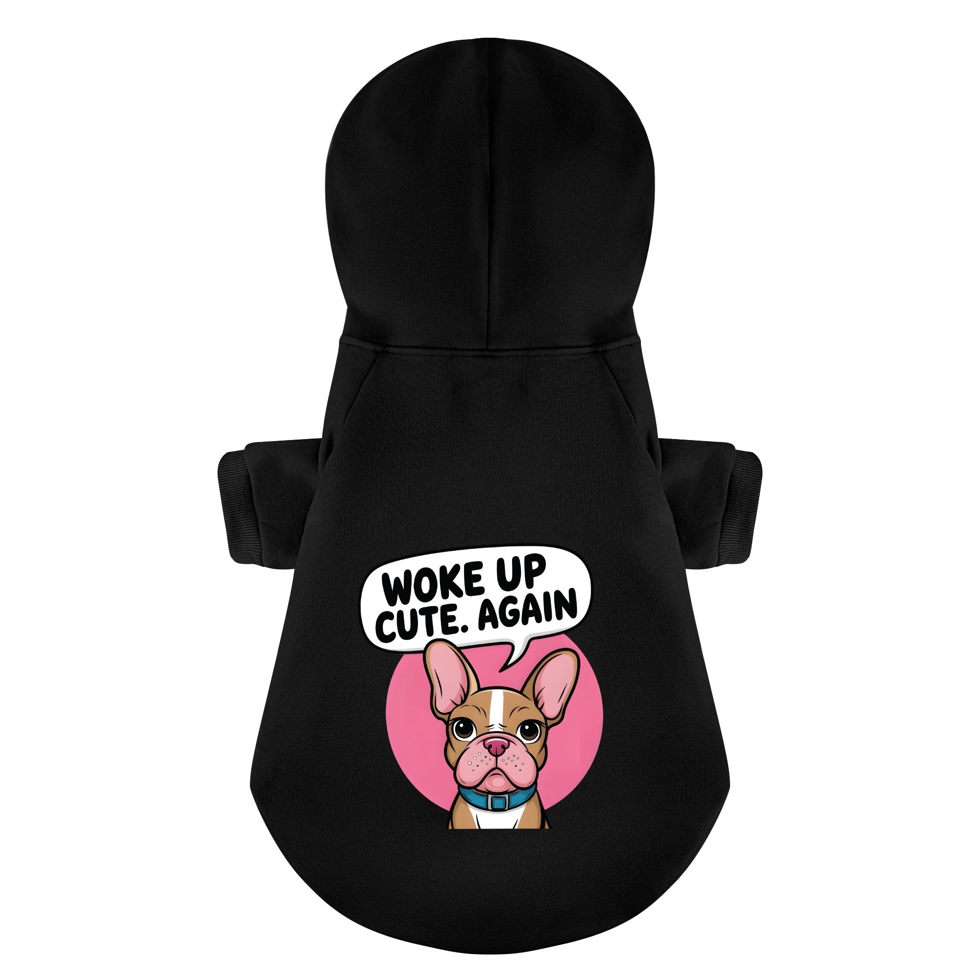 WOKE French Bulldog Fleece Hoodie for Brachycephalic Dogs-fadou