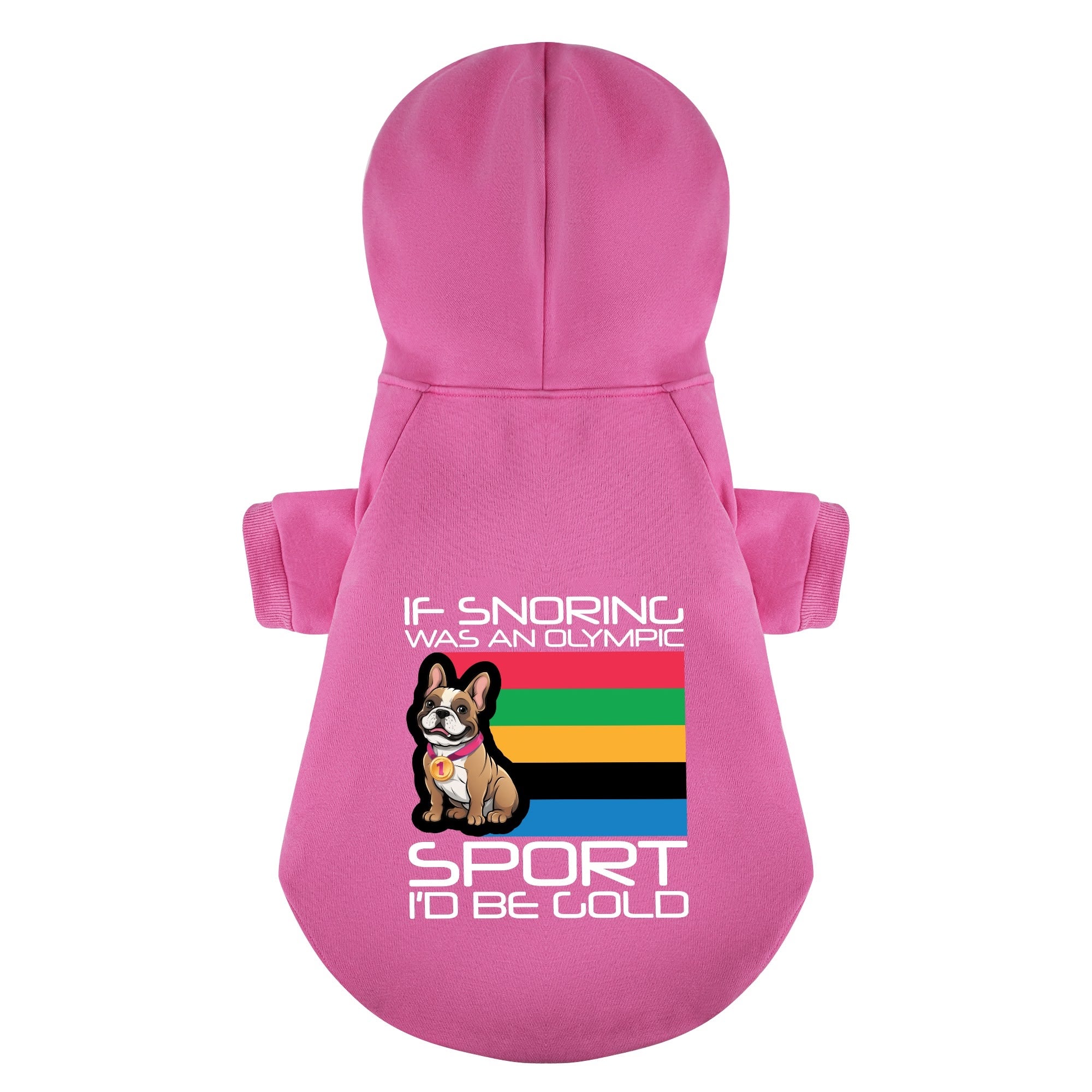 French Bulldog Cotton Fleece Hoodie for Brachycephalic Dogs-fadou