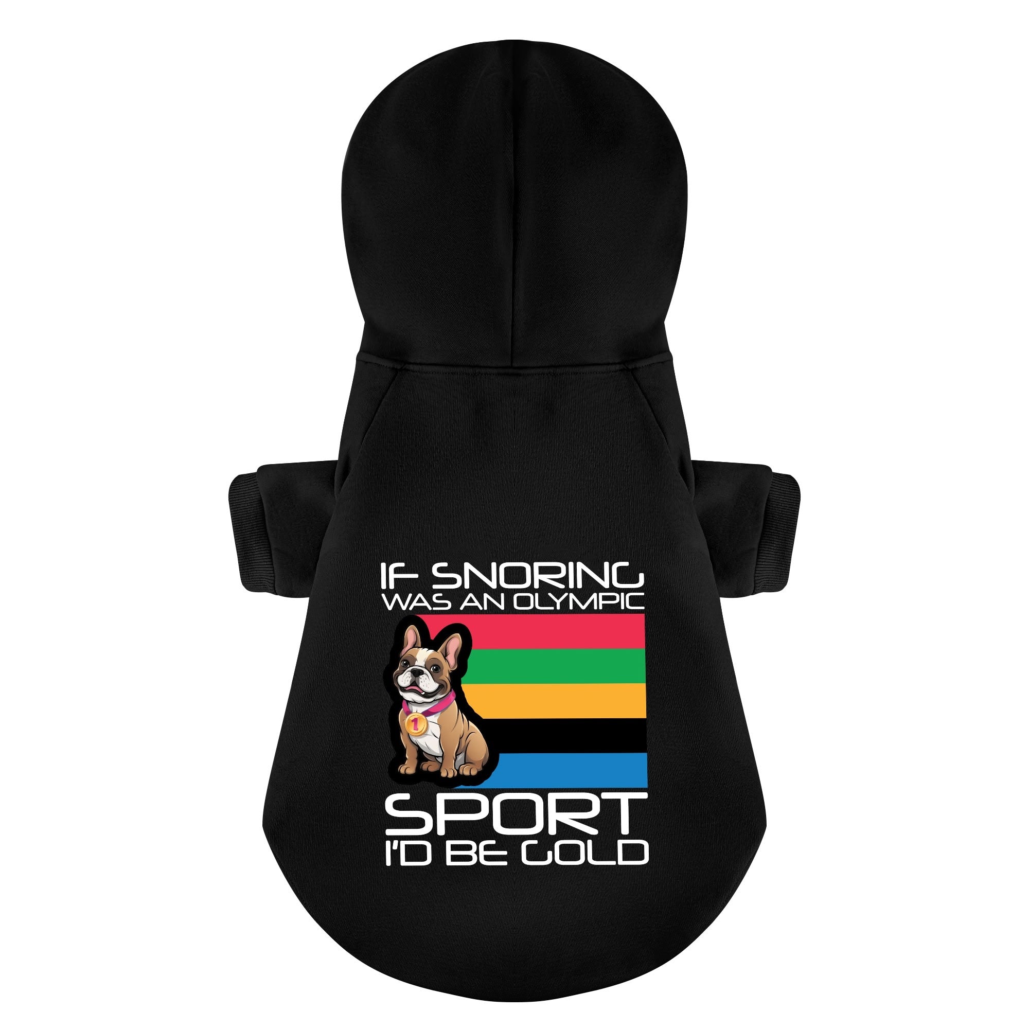 French Bulldog Cotton Fleece Hoodie for Brachycephalic Dogs-fadou