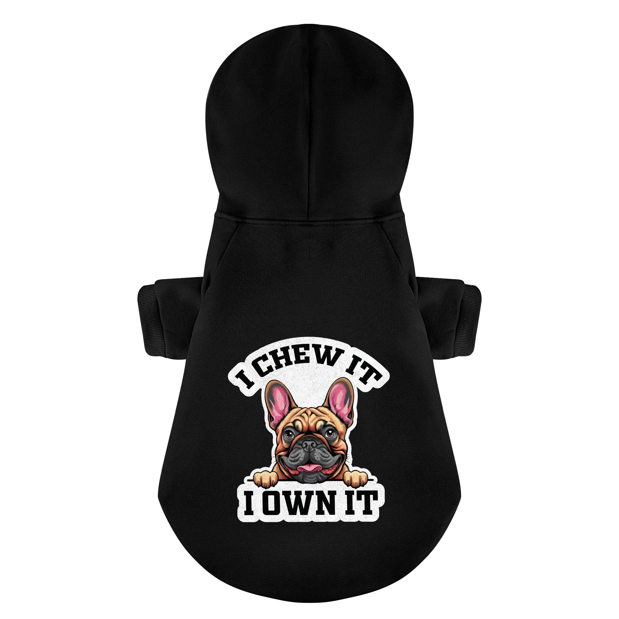 French Bulldog Funny Fleece Hoodie for Brachycephalic Dogs-fadou