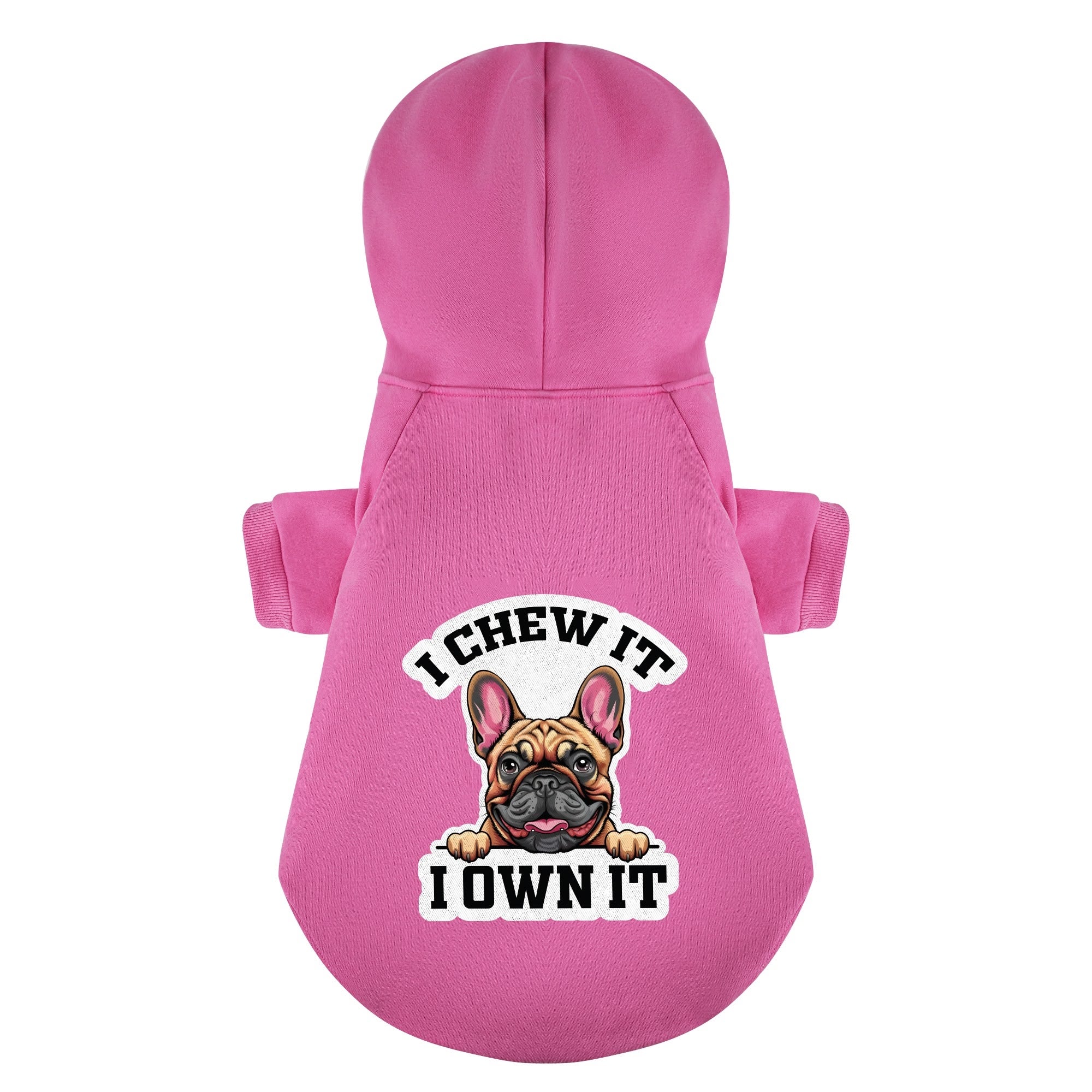 French Bulldog Funny Fleece Hoodie for Brachycephalic Dogs-fadou