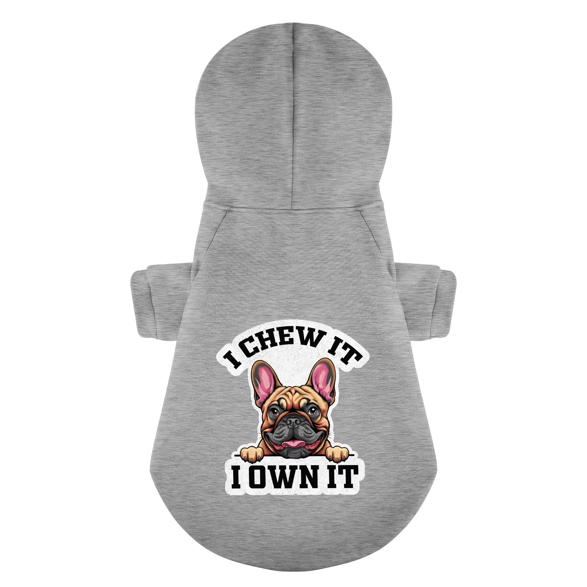 French Bulldog Funny Fleece Hoodie for Brachycephalic Dogs-fadou
