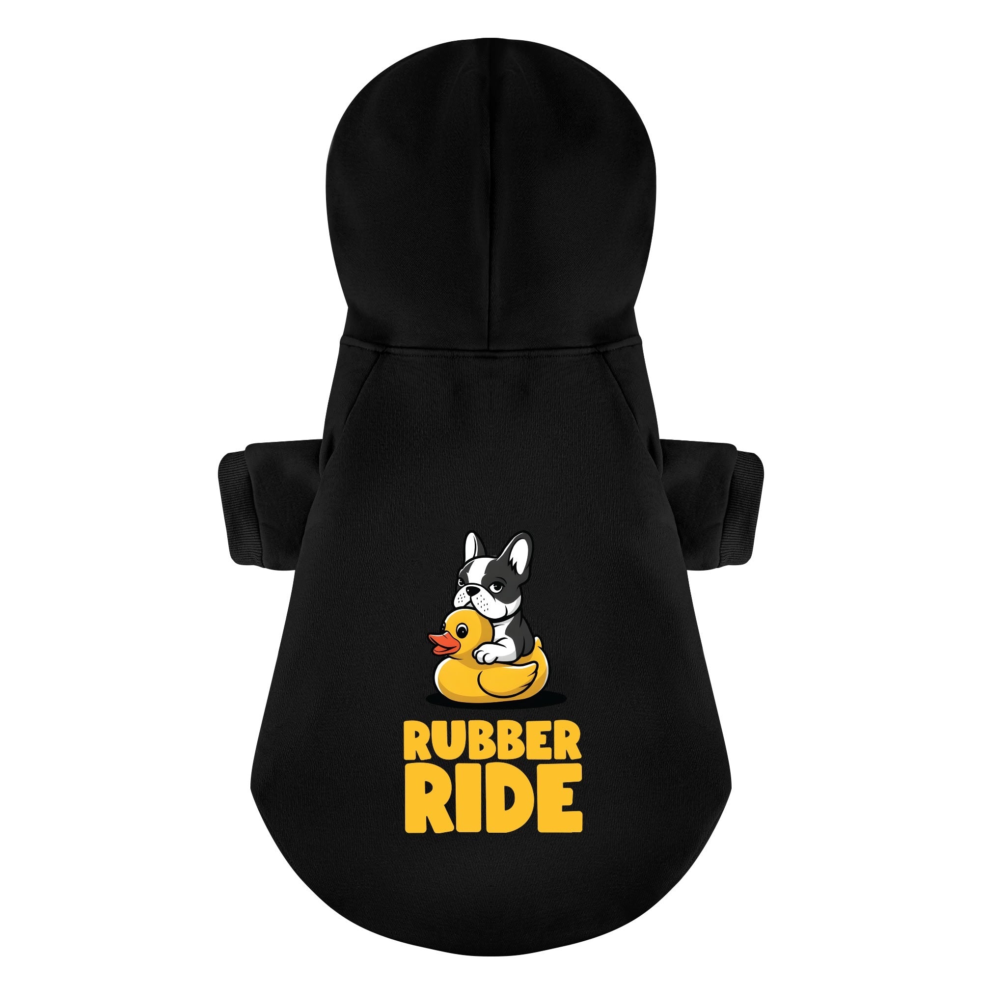 Rubber French Bulldog Dog Hoodie for Outdoor Adventures-fadou