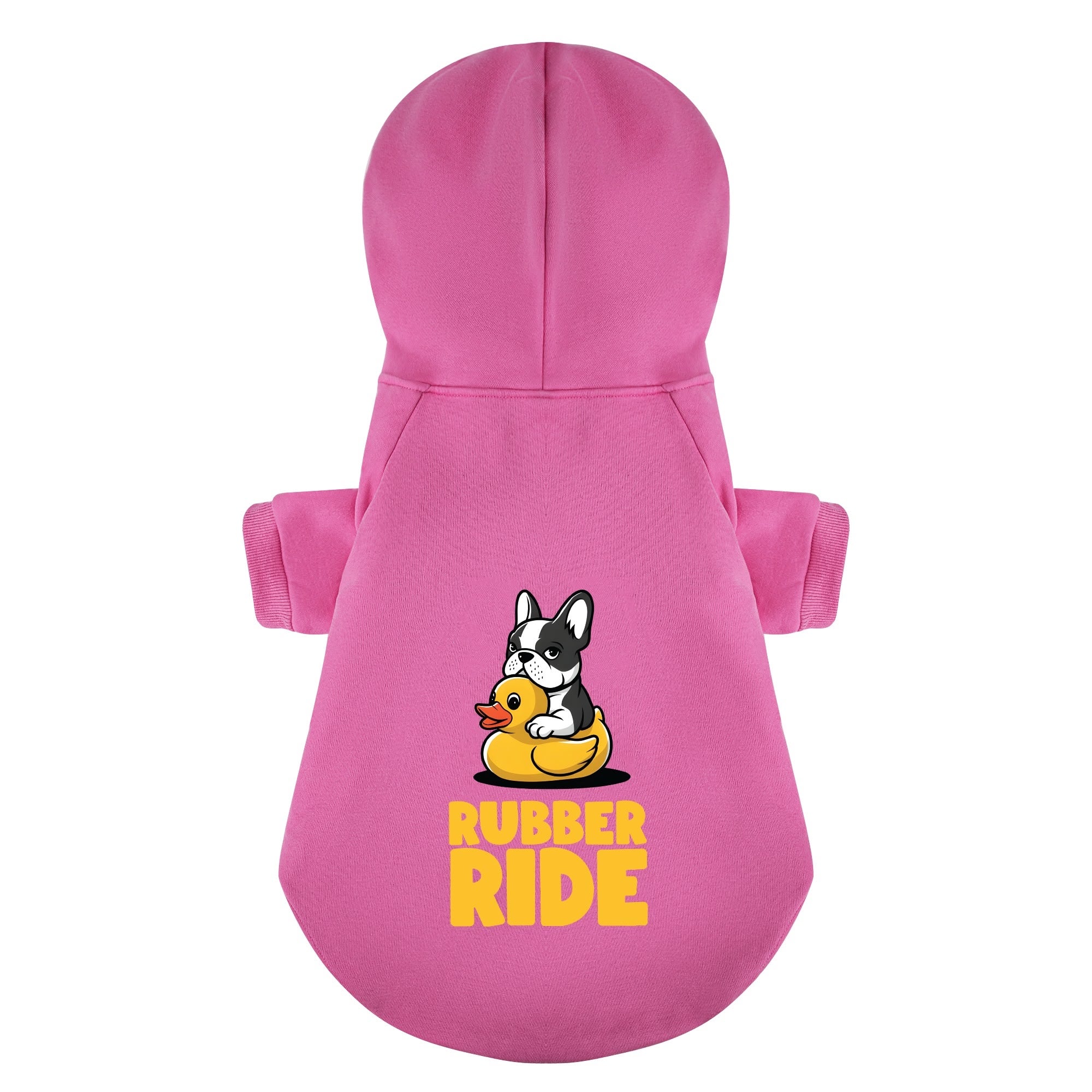 Rubber French Bulldog Dog Hoodie for Outdoor Adventures-fadou