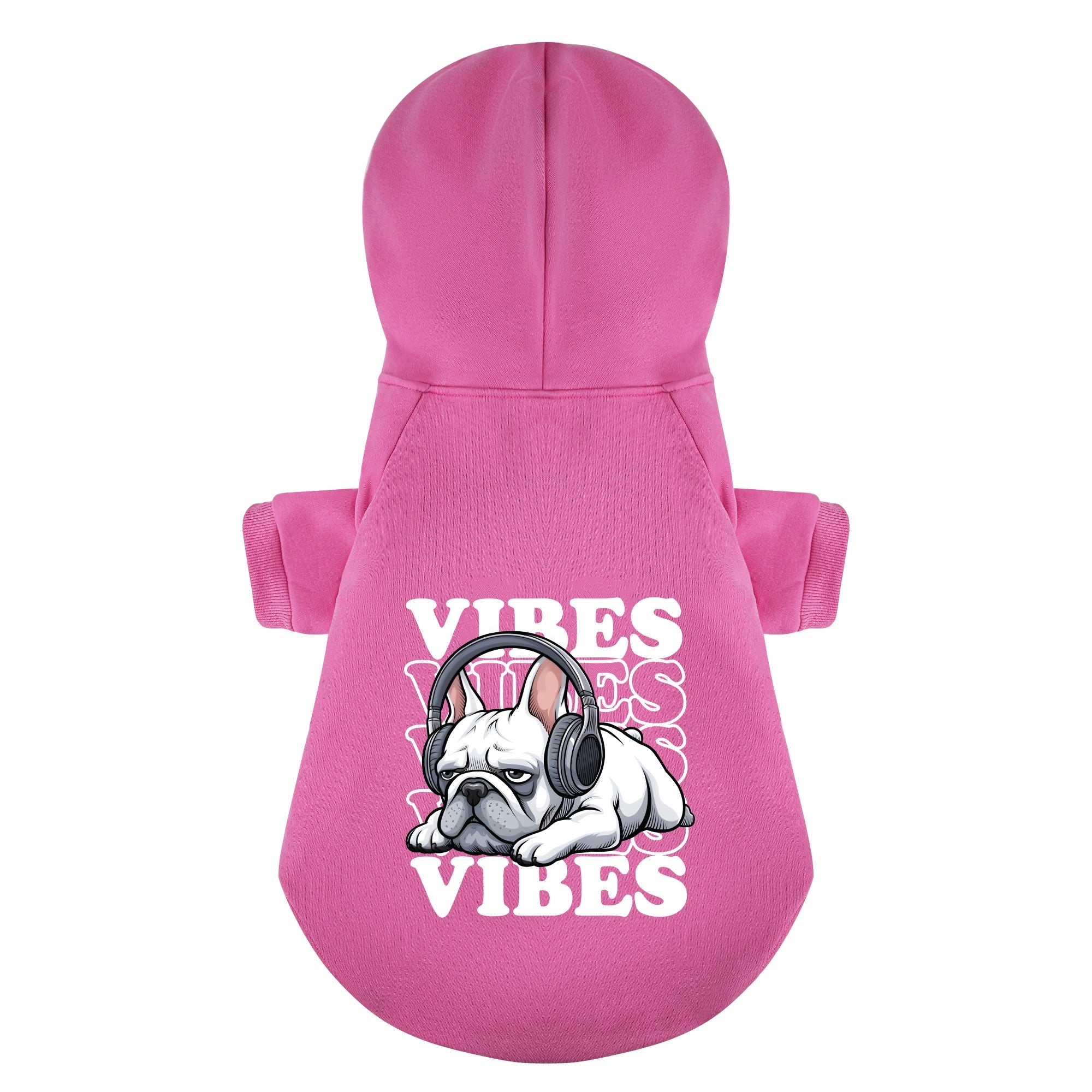 Vibes French Bulldog Cozy Hoodie for Brachycephalic Dogs-fadou