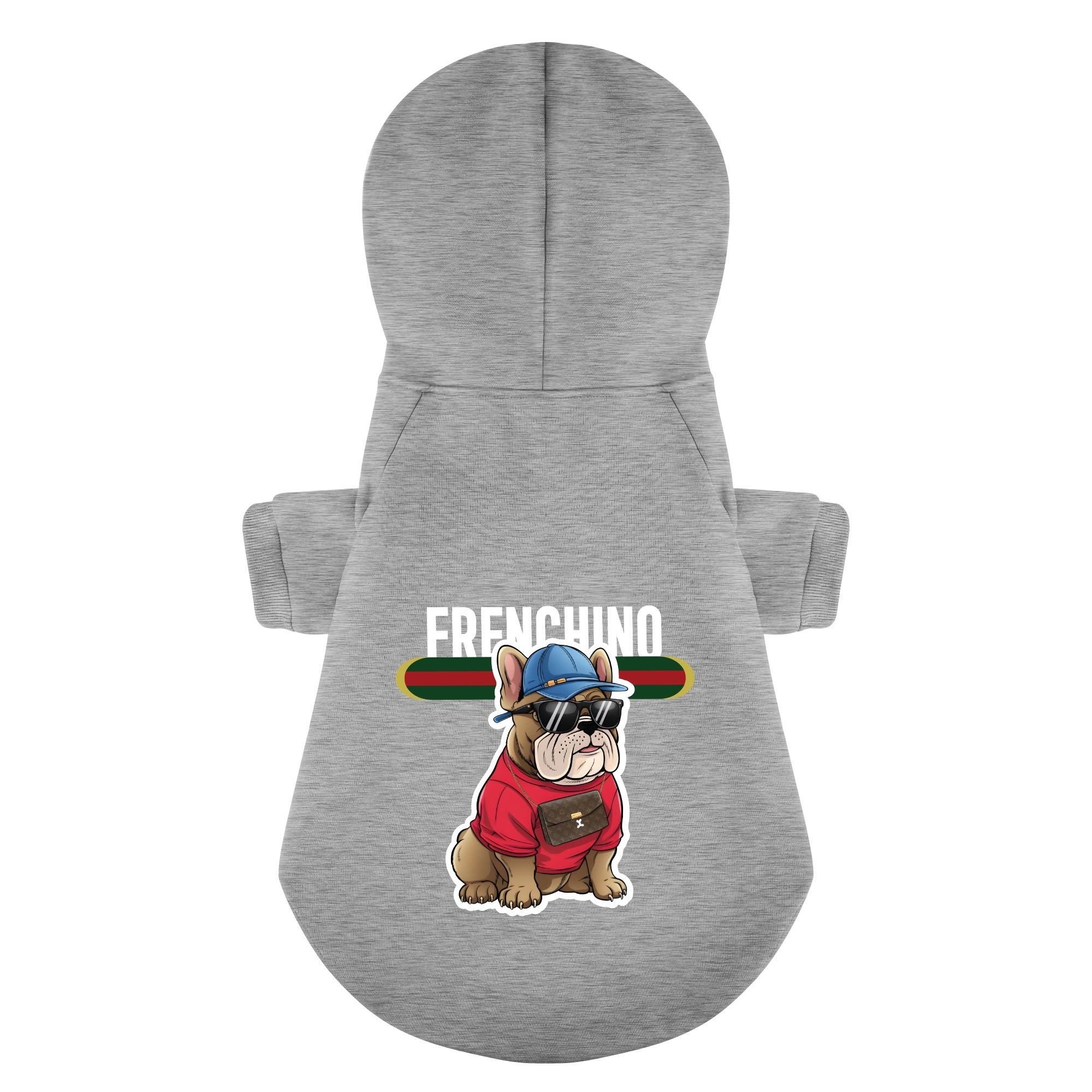 Frenchie Personalized Fleece Hoodie for Flat-Face Breeds-fadou