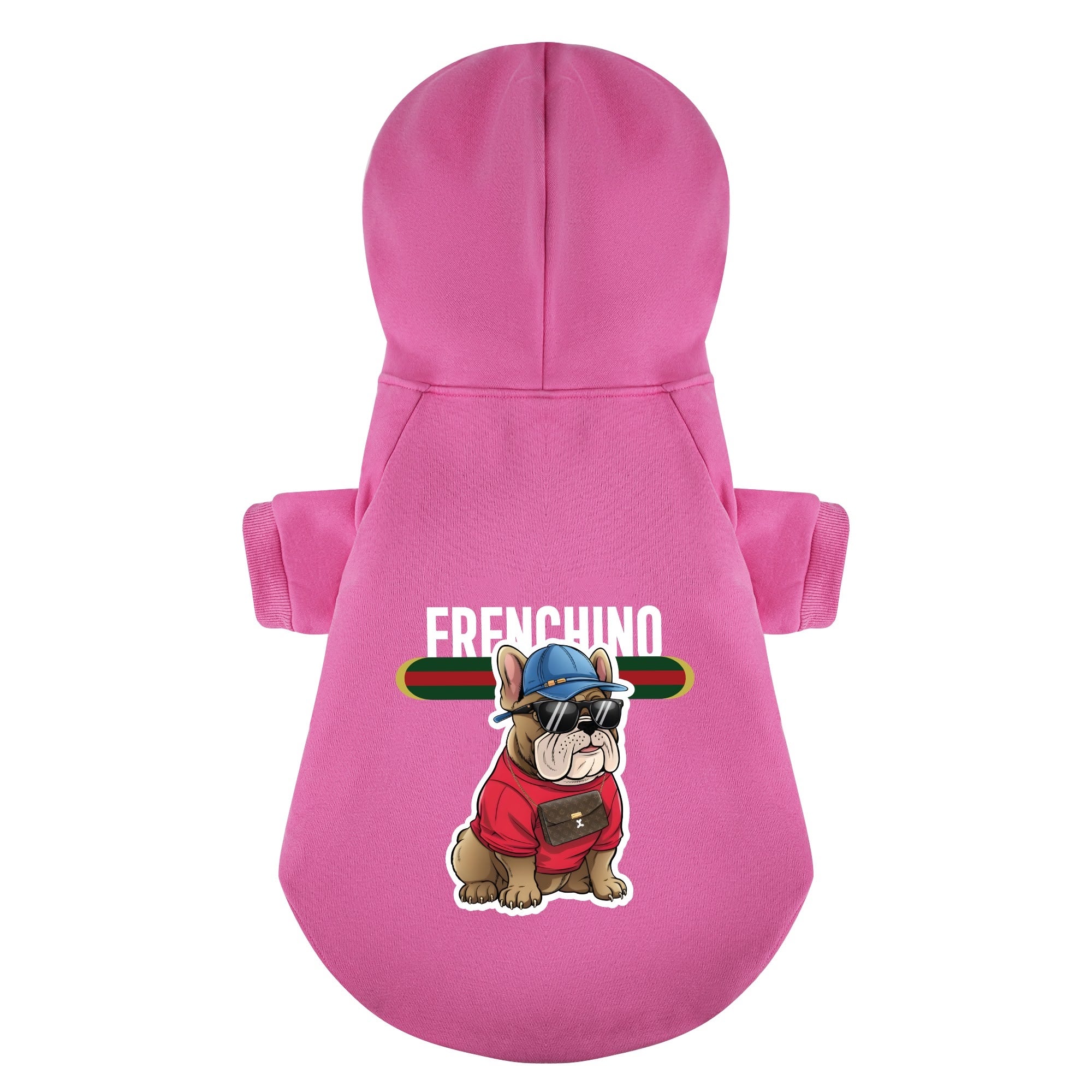 Frenchie Personalized Fleece Hoodie for Flat-Face Breeds-fadou