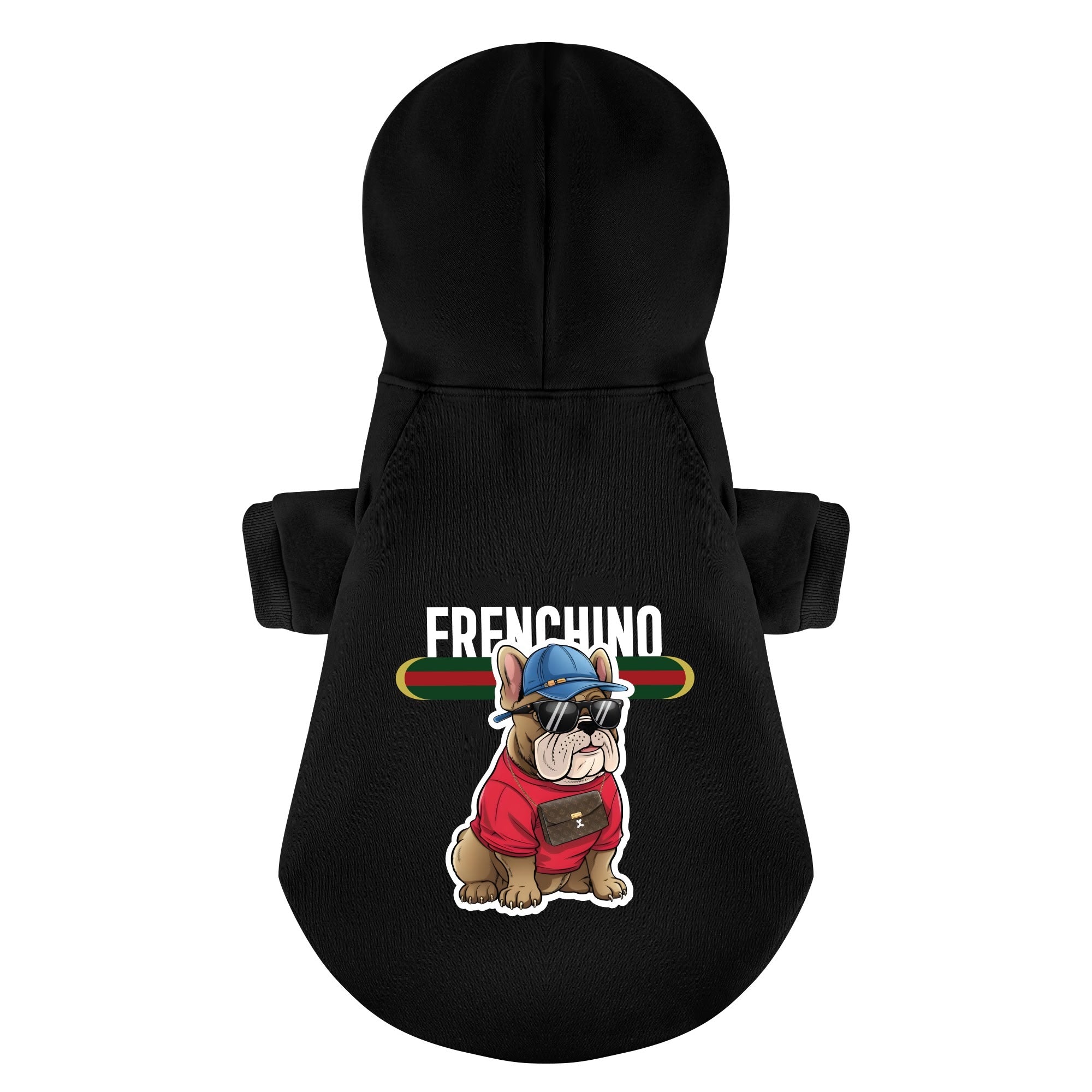 Frenchie Personalized Fleece Hoodie for Flat-Face Breeds-fadou