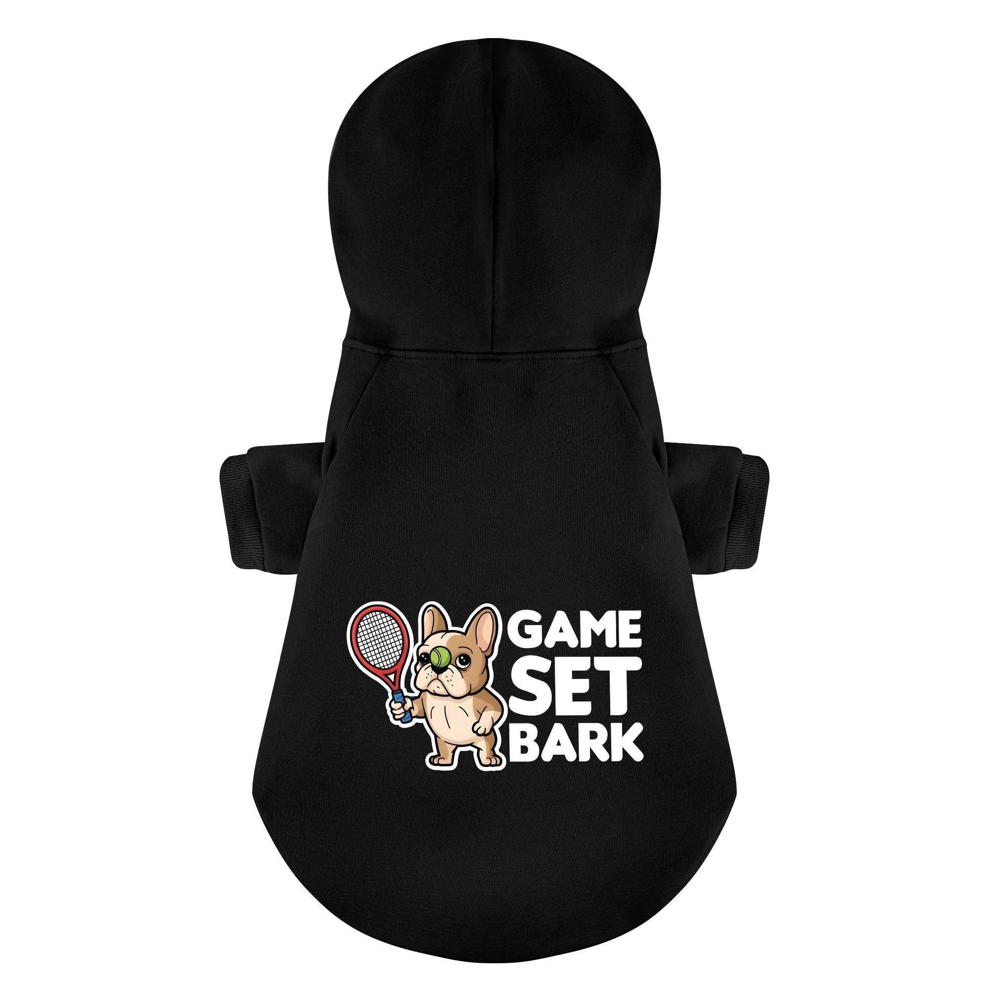 Frenchie Personalized Fleece Hoodie for Short-Nosed Dogs-fadou