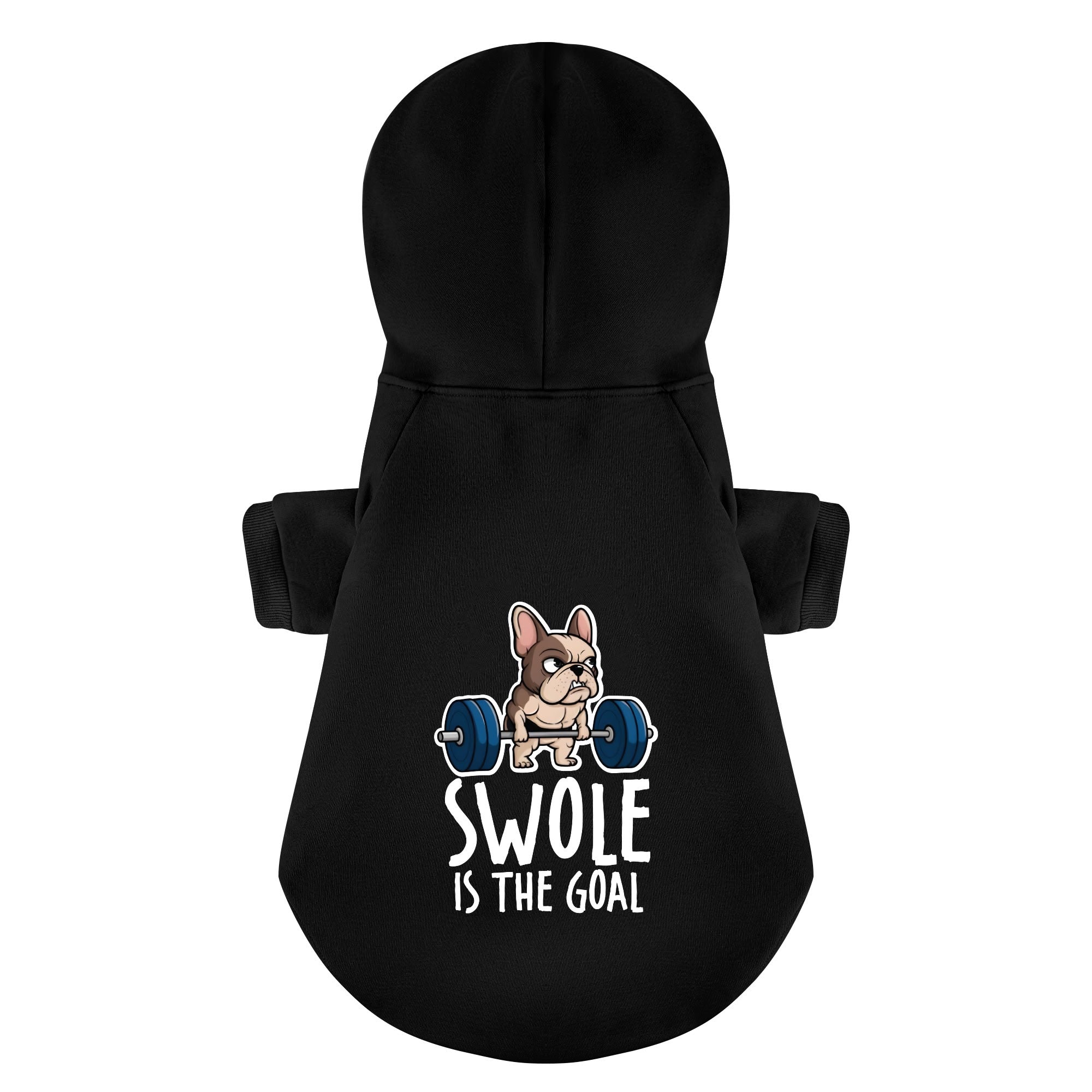 Swole French Bulldog Fleece Hoodie for Brachycephalic Dogs-fadou