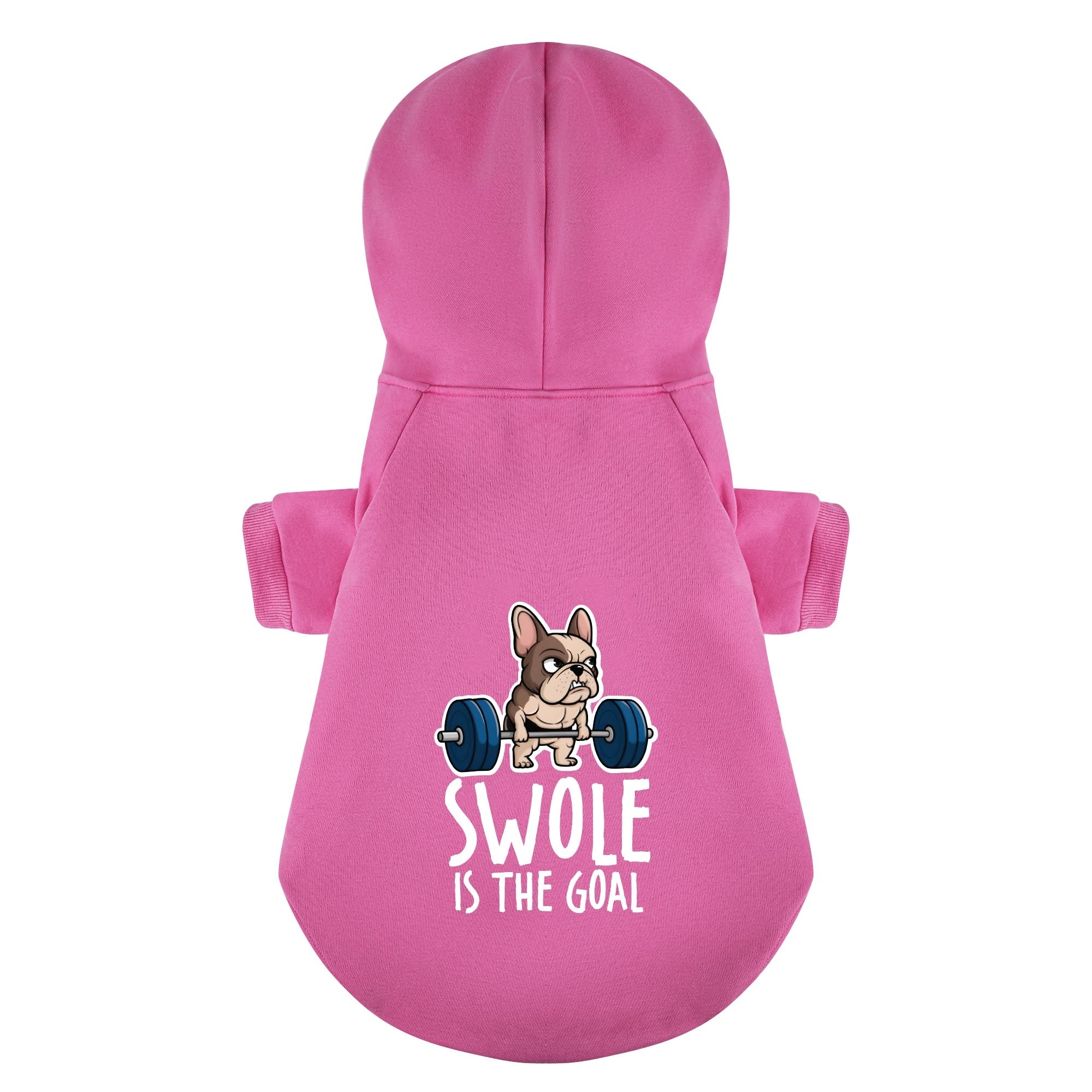 Swole French Bulldog Fleece Hoodie for Brachycephalic Dogs-fadou