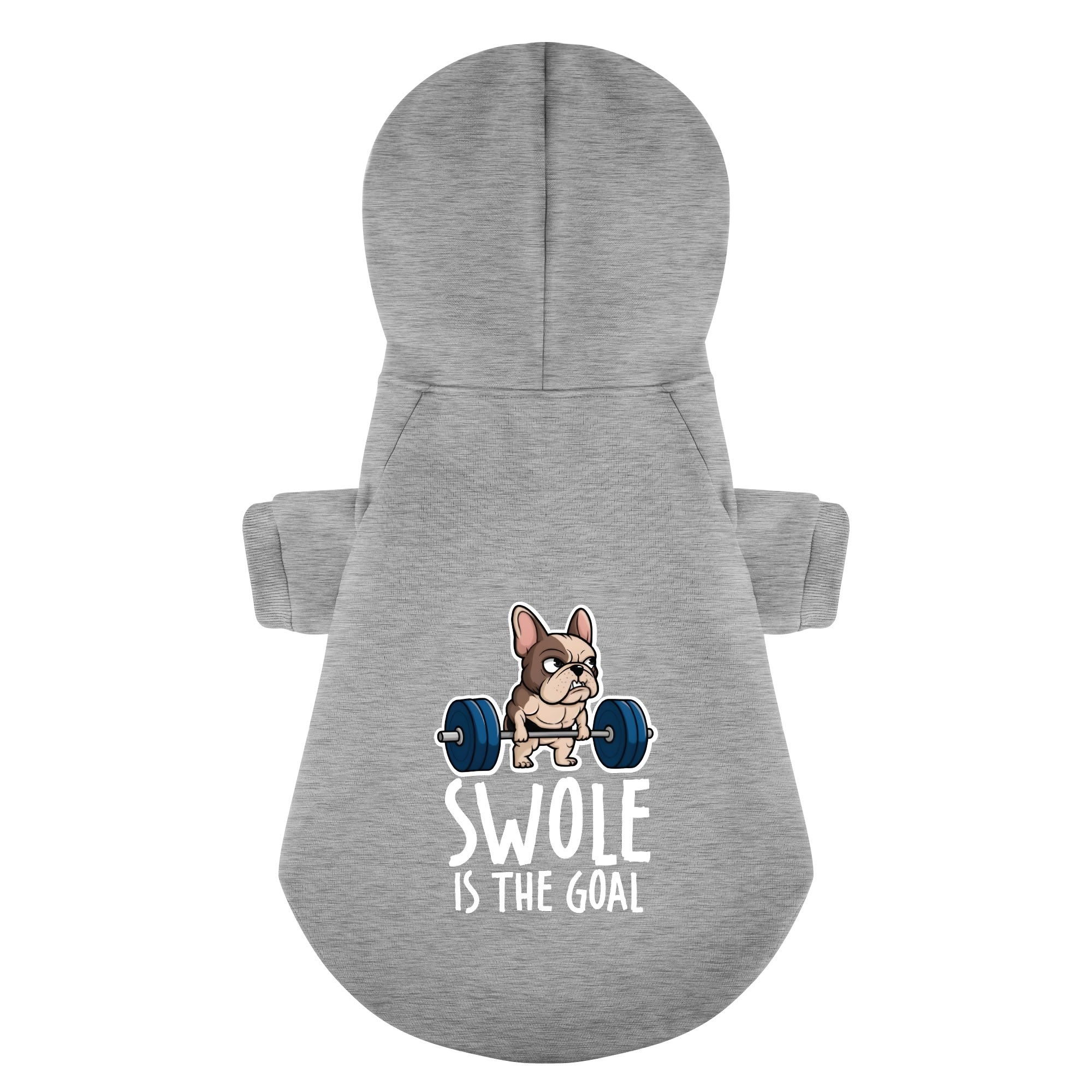 Swole French Bulldog Fleece Hoodie for Brachycephalic Dogs-fadou