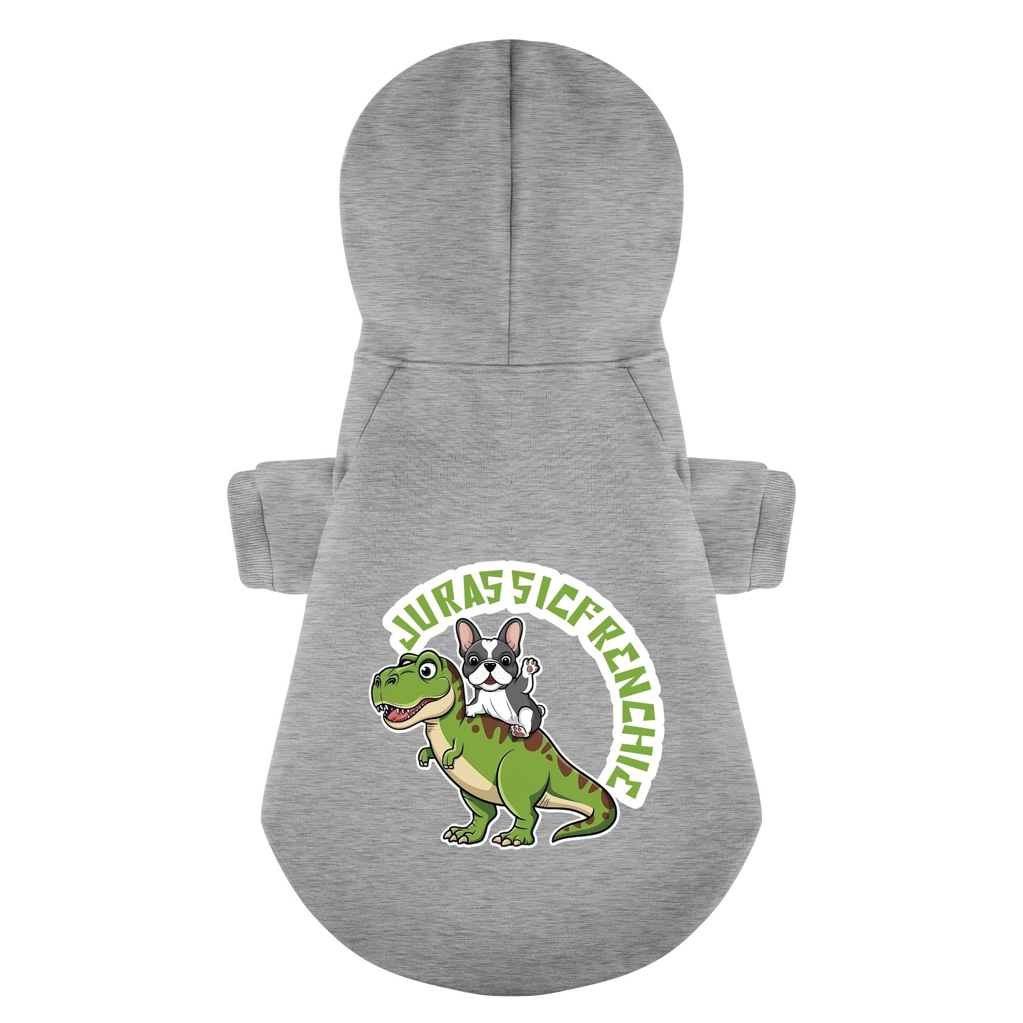 JurassicFrenchie Cozy Dog Hoodie for Outdoor Adventures-fadou