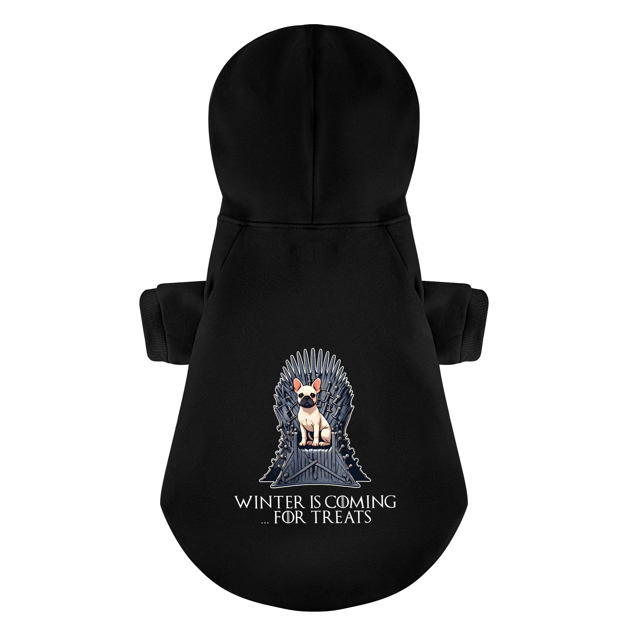 French Bulldog Winter Fleece Hoodie for French Bulldogs-fadou