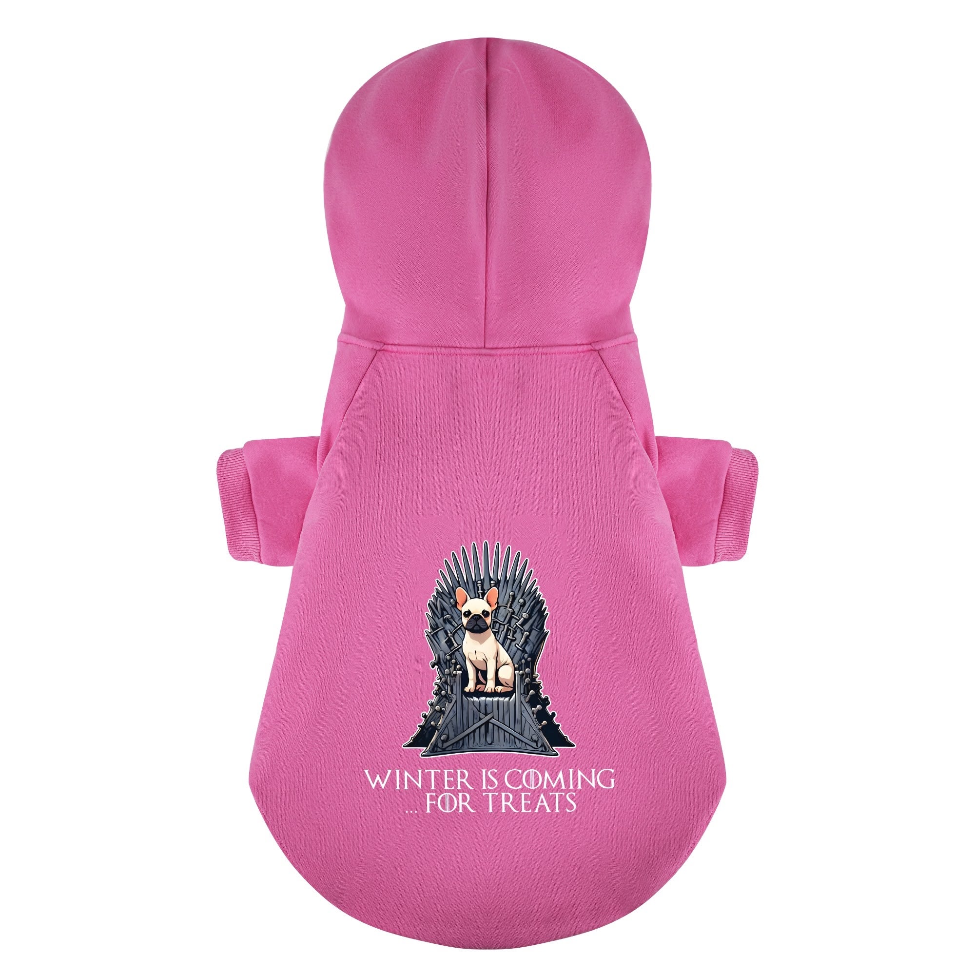 French Bulldog Winter Fleece Hoodie for French Bulldogs-fadou