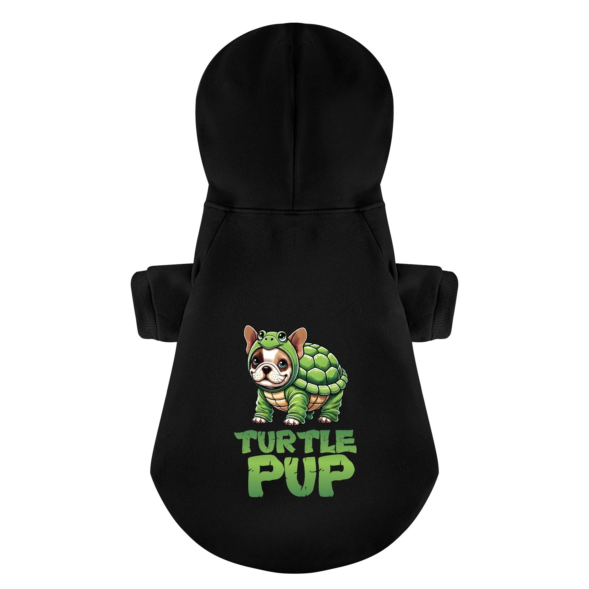Turtle French Bulldog Fleece Hoodie for Brachycephalic Dogs-fadou