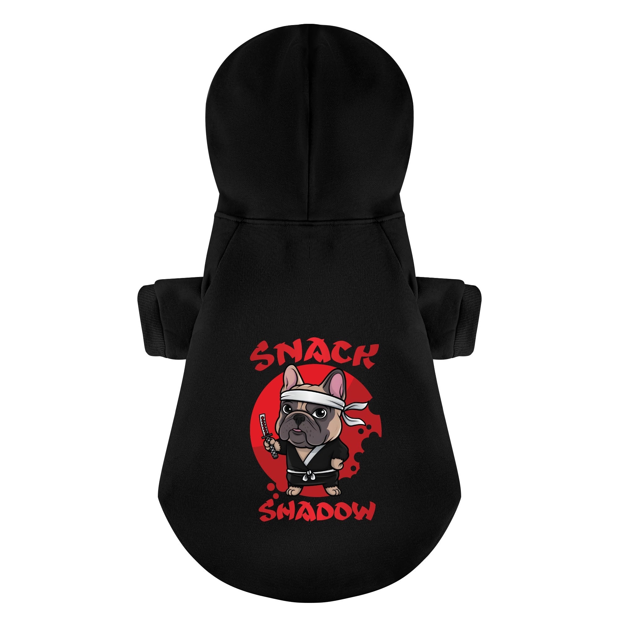 Snack French Bulldog Fleece Hoodie for Training Sessions-fadou