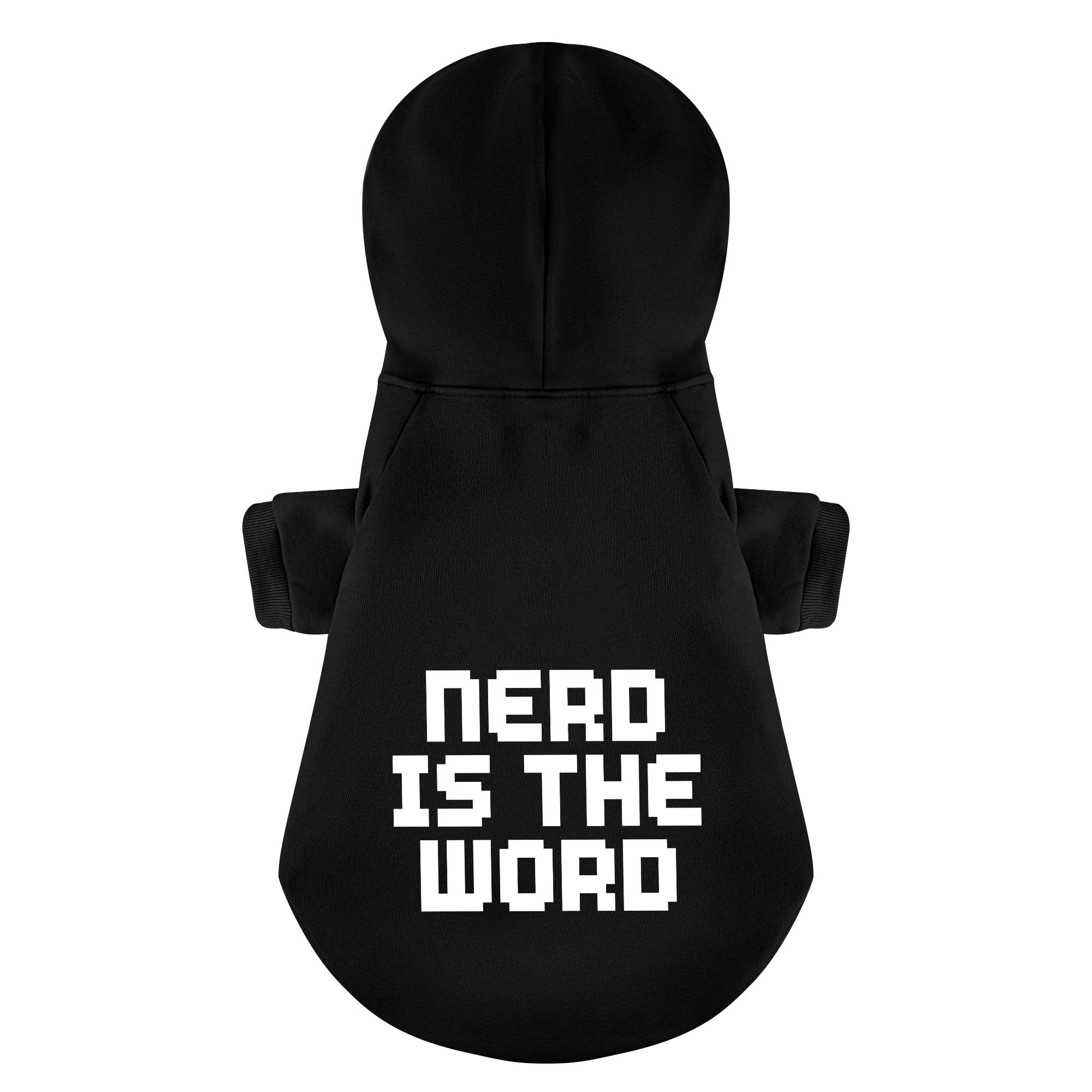 Nerd French Bulldog Fleece Hoodie for Brachycephalic Dogs-fadou