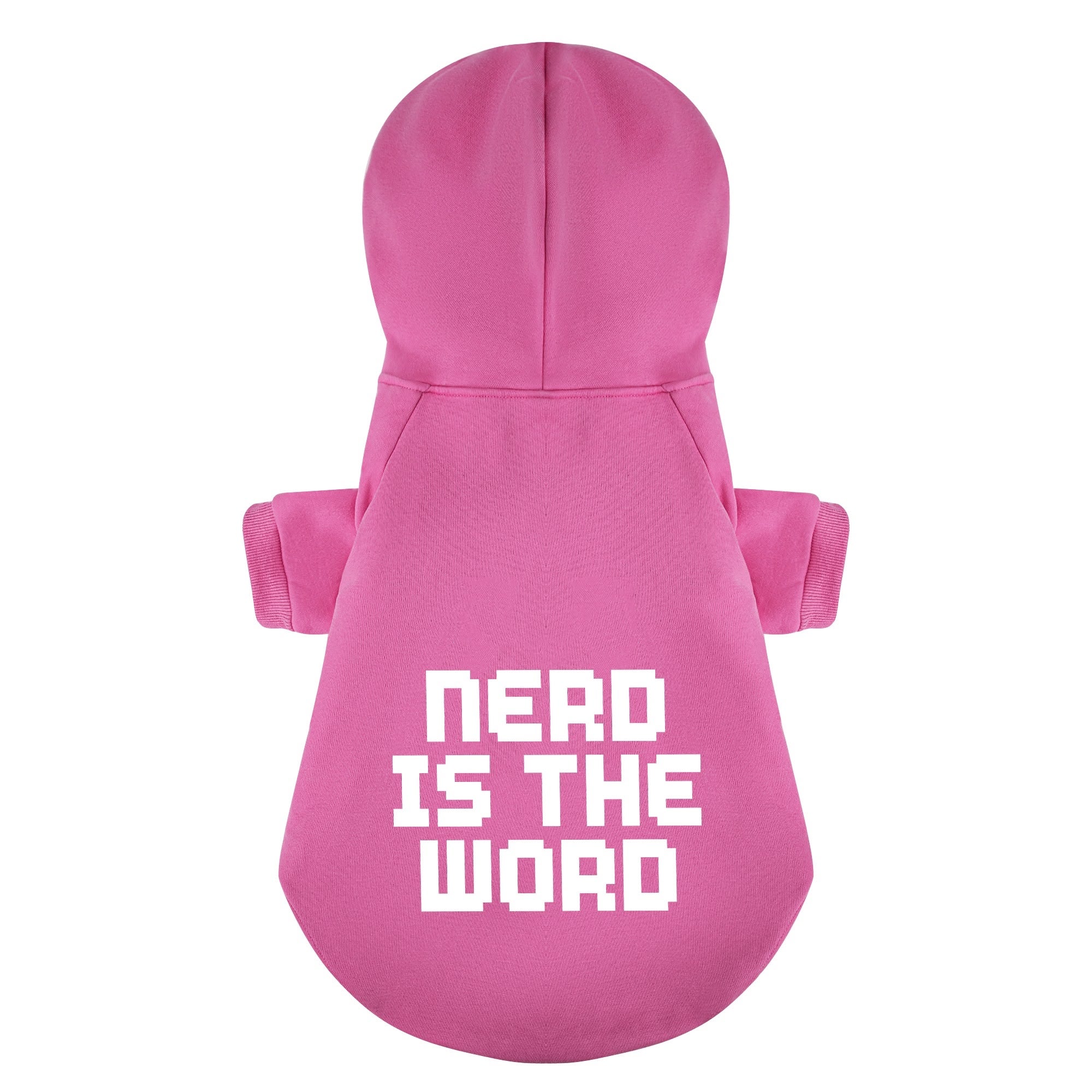 Nerd French Bulldog Fleece Hoodie for Brachycephalic Dogs-fadou