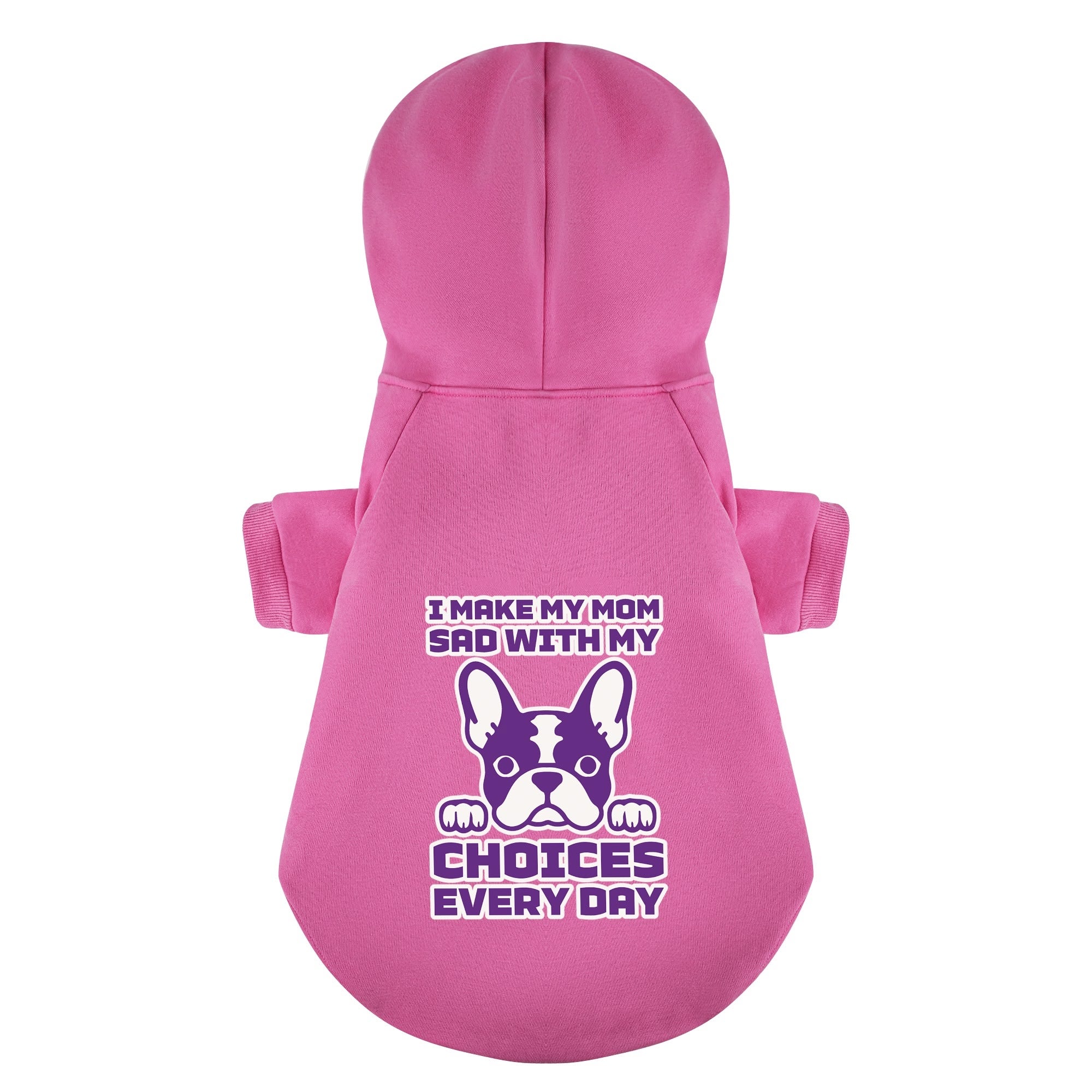 French Bulldog Funny Fleece Hoodie for Flat-Face Breeds-fadou
