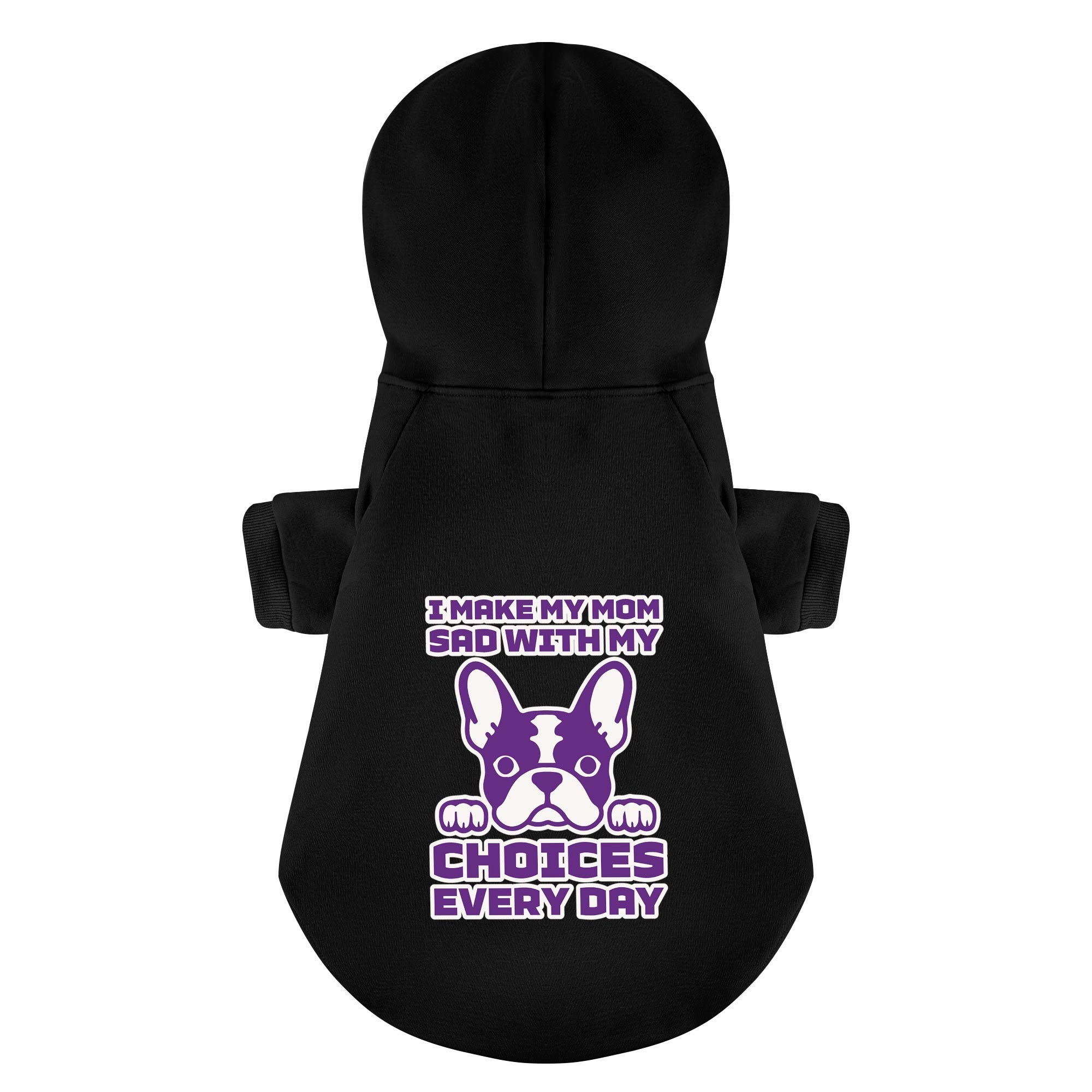 French Bulldog Funny Fleece Hoodie for Flat-Face Breeds-fadou