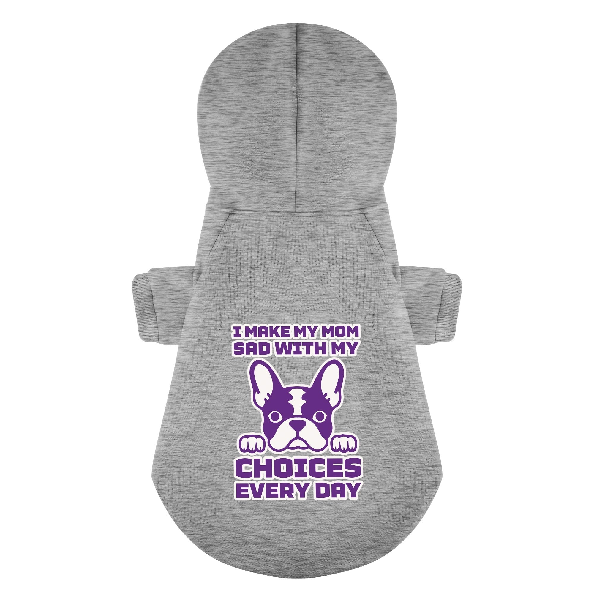 French Bulldog Funny Fleece Hoodie for Flat-Face Breeds-fadou