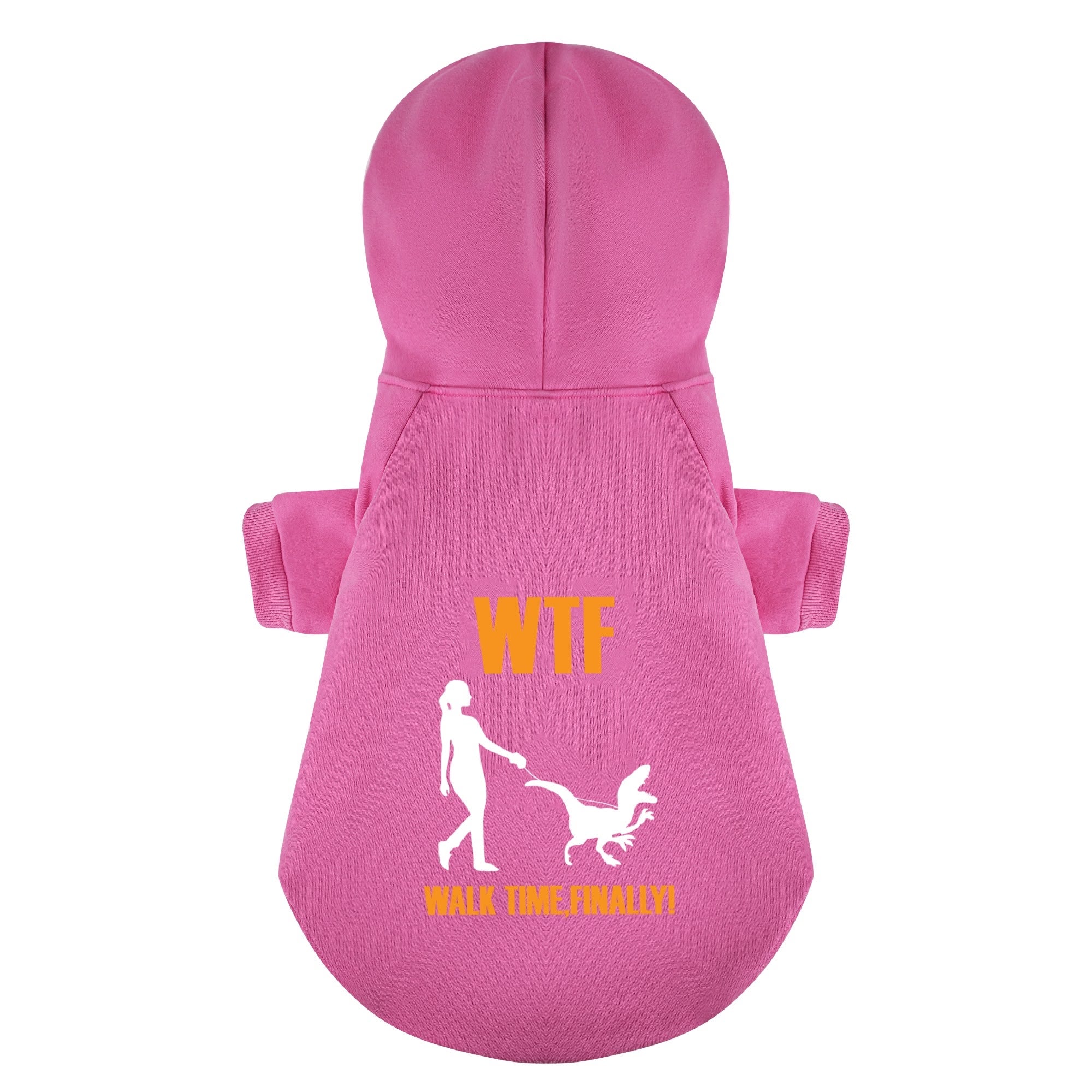 Walk French Bulldog Fleece Hoodie for Outdoor Adventures-fadou