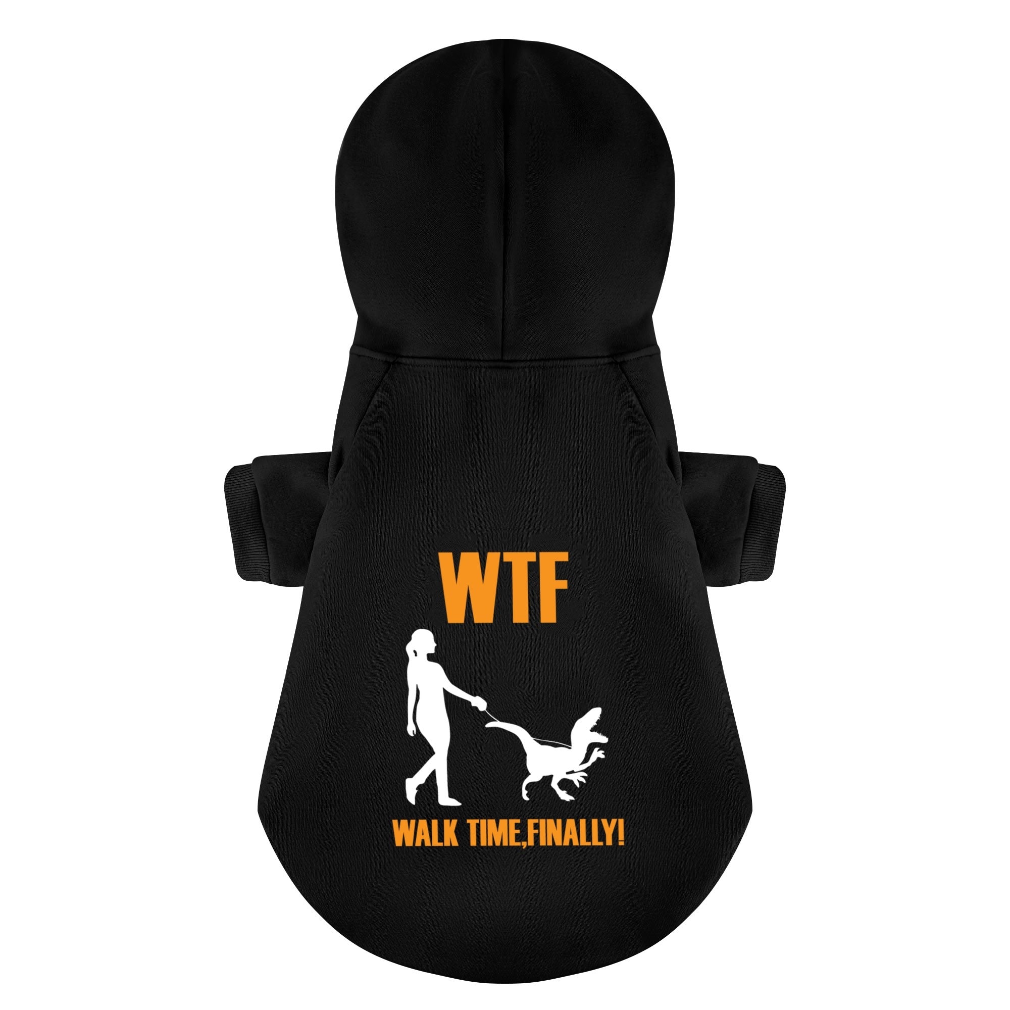 Walk French Bulldog Fleece Hoodie for Outdoor Adventures-fadou