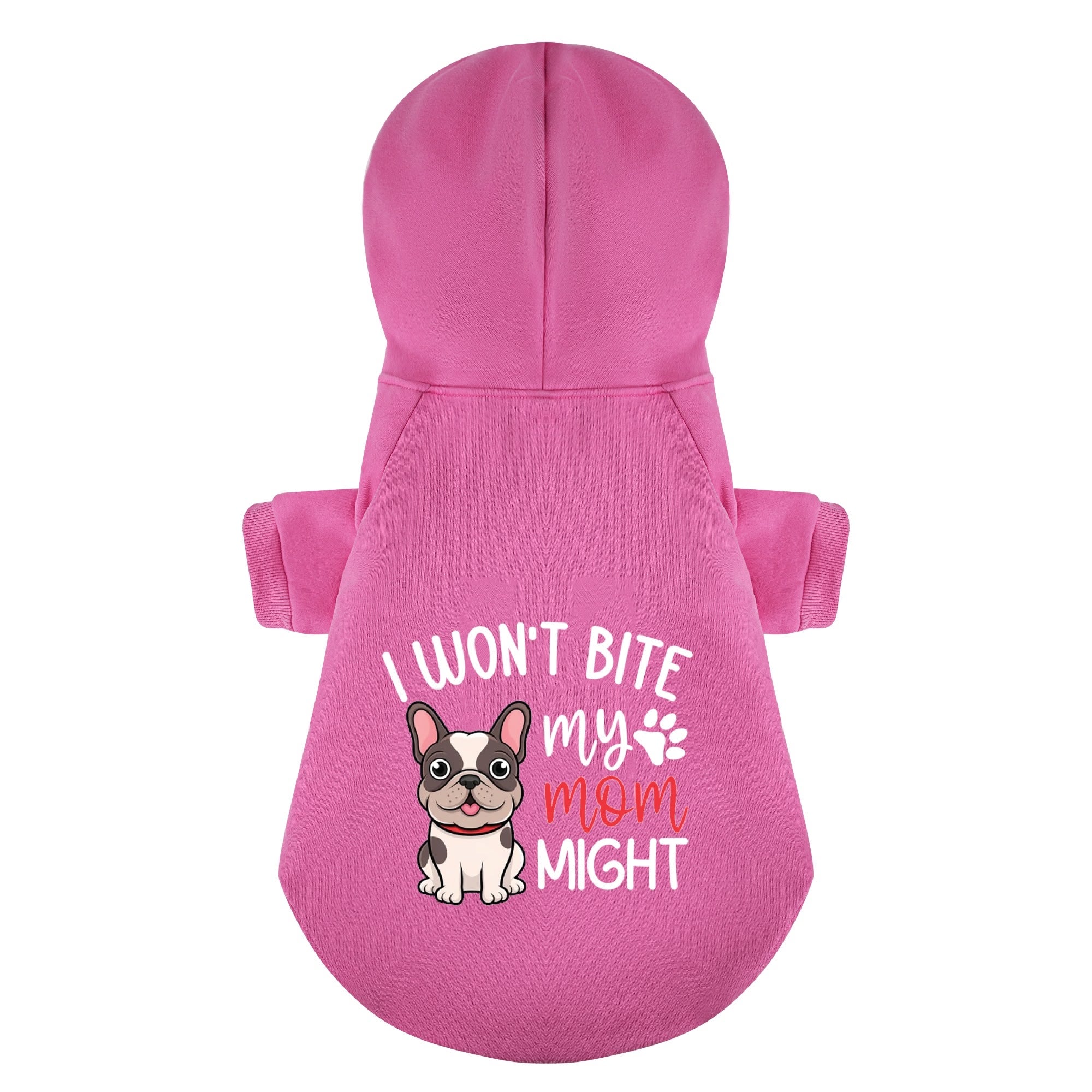 I Wont Bite , My Mom Might - Personalized French for French Bulldogs-fadou