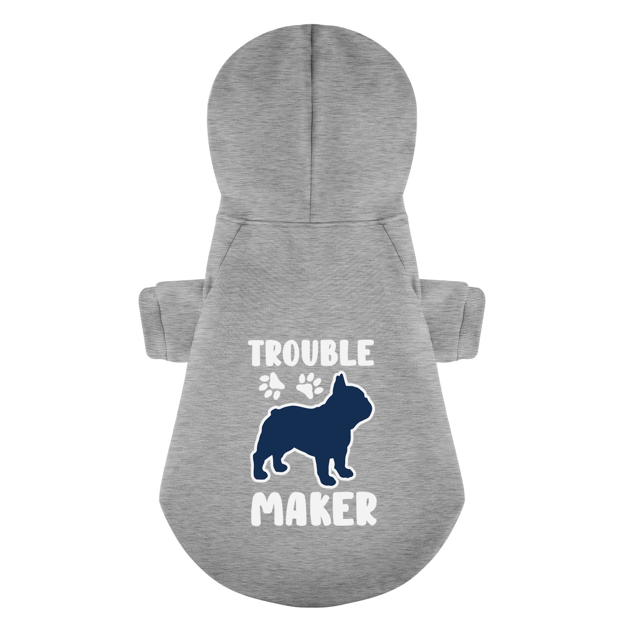Trouble French Bulldog Dog Hoodie for Training Sessions-fadou