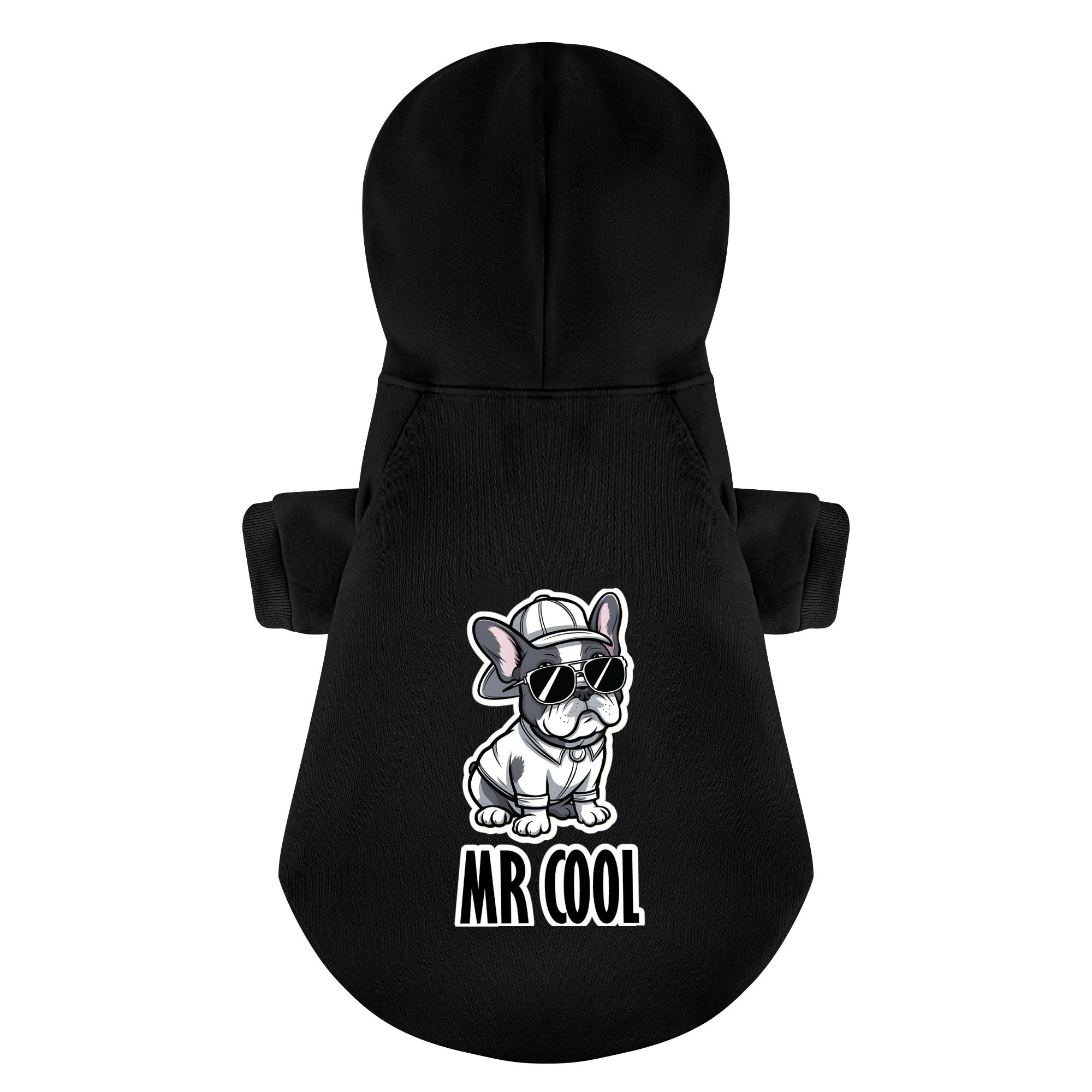 Mr French Bulldog Fleece Hoodie for Brachycephalic Dogs-fadou