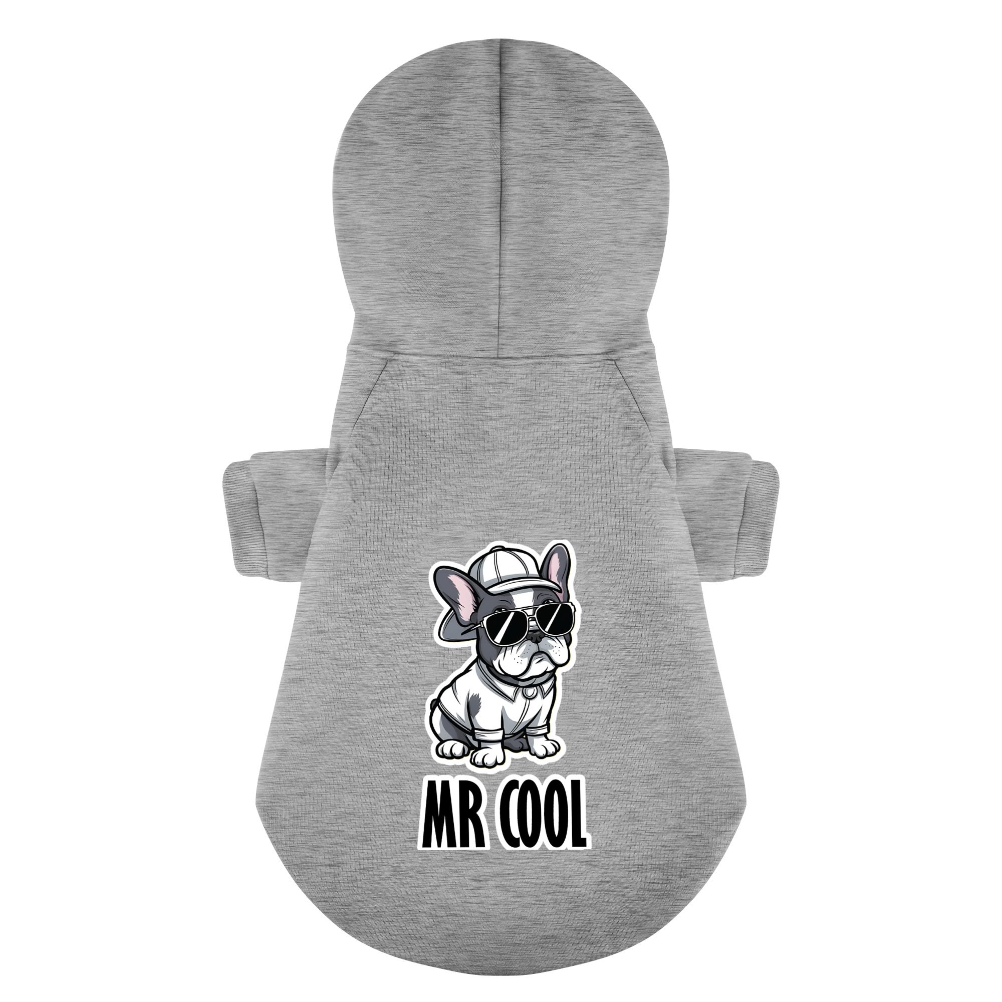 Mr French Bulldog Fleece Hoodie for Brachycephalic Dogs-fadou