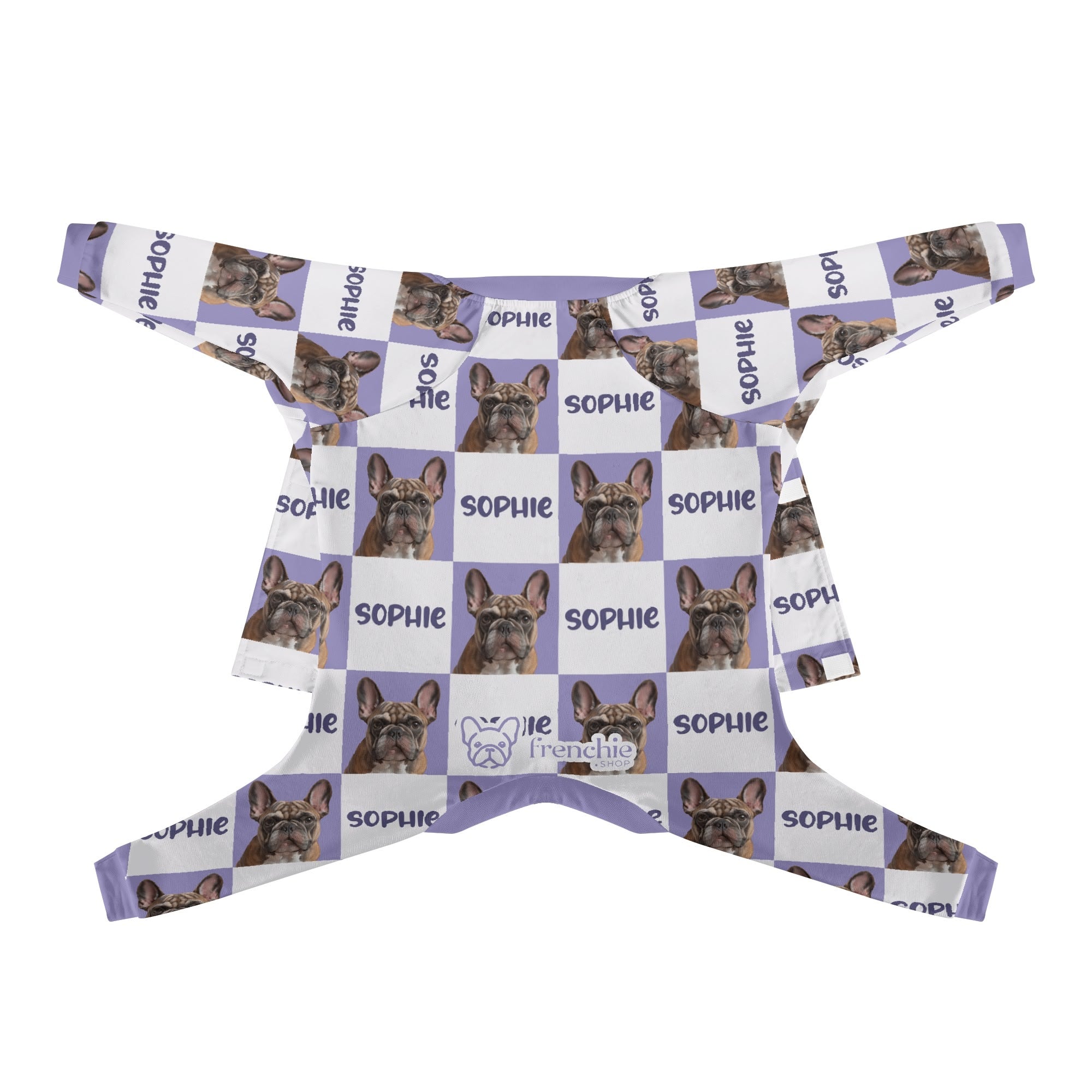 Frenchie Personalized Pet Sleepwear for Short-Nosed Dogs-fadou