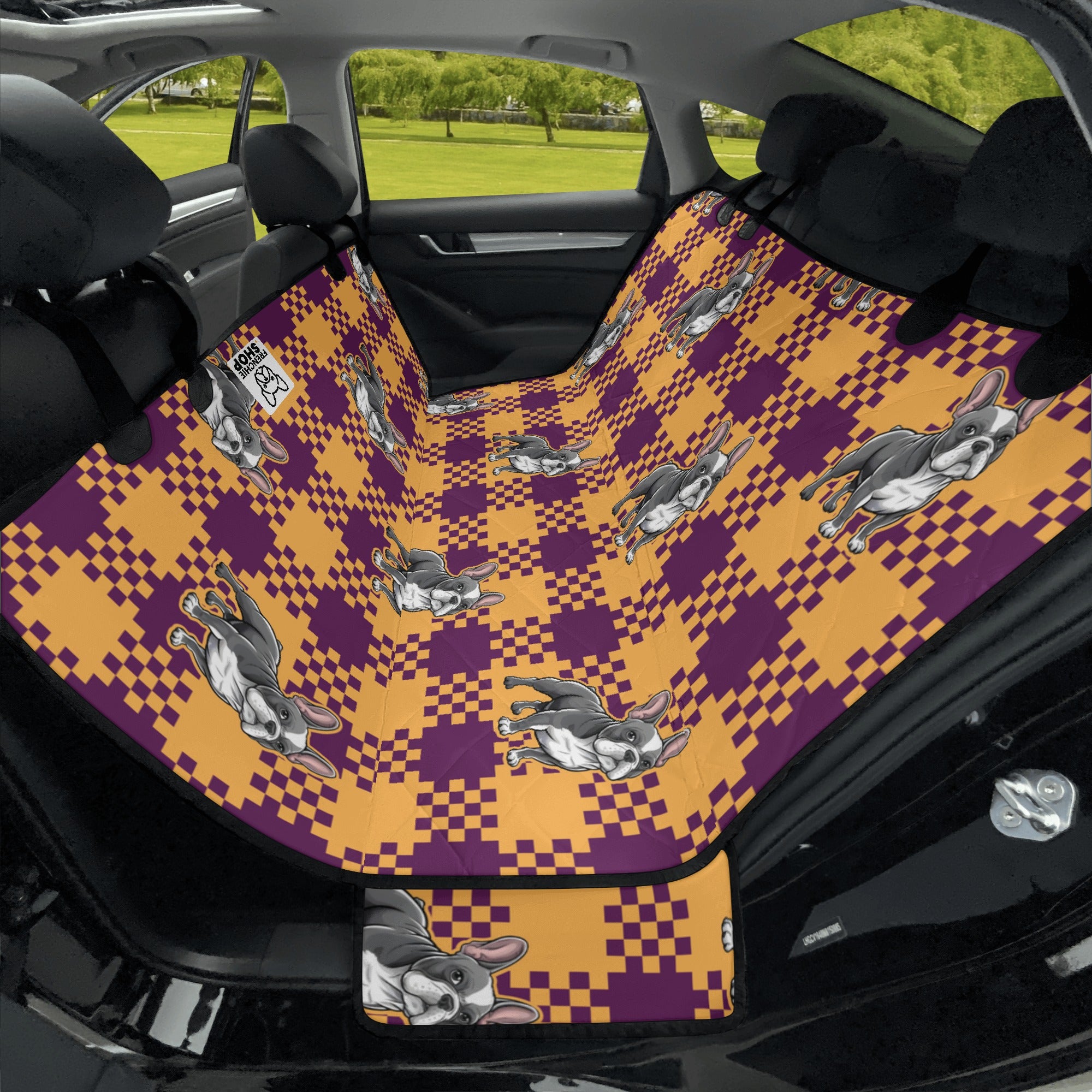 Cecille French Bulldog Seat Protector for Travel Comfort-fadou