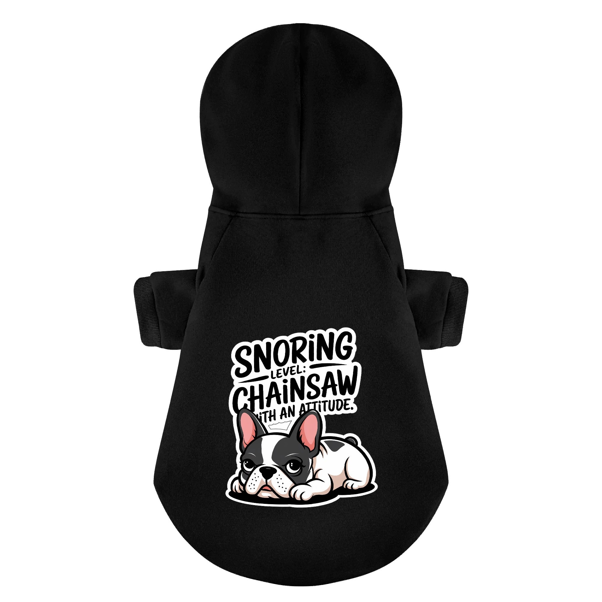 Snoring French Bulldog Pet Sweatshirt for Flat-Face Breeds-fadou