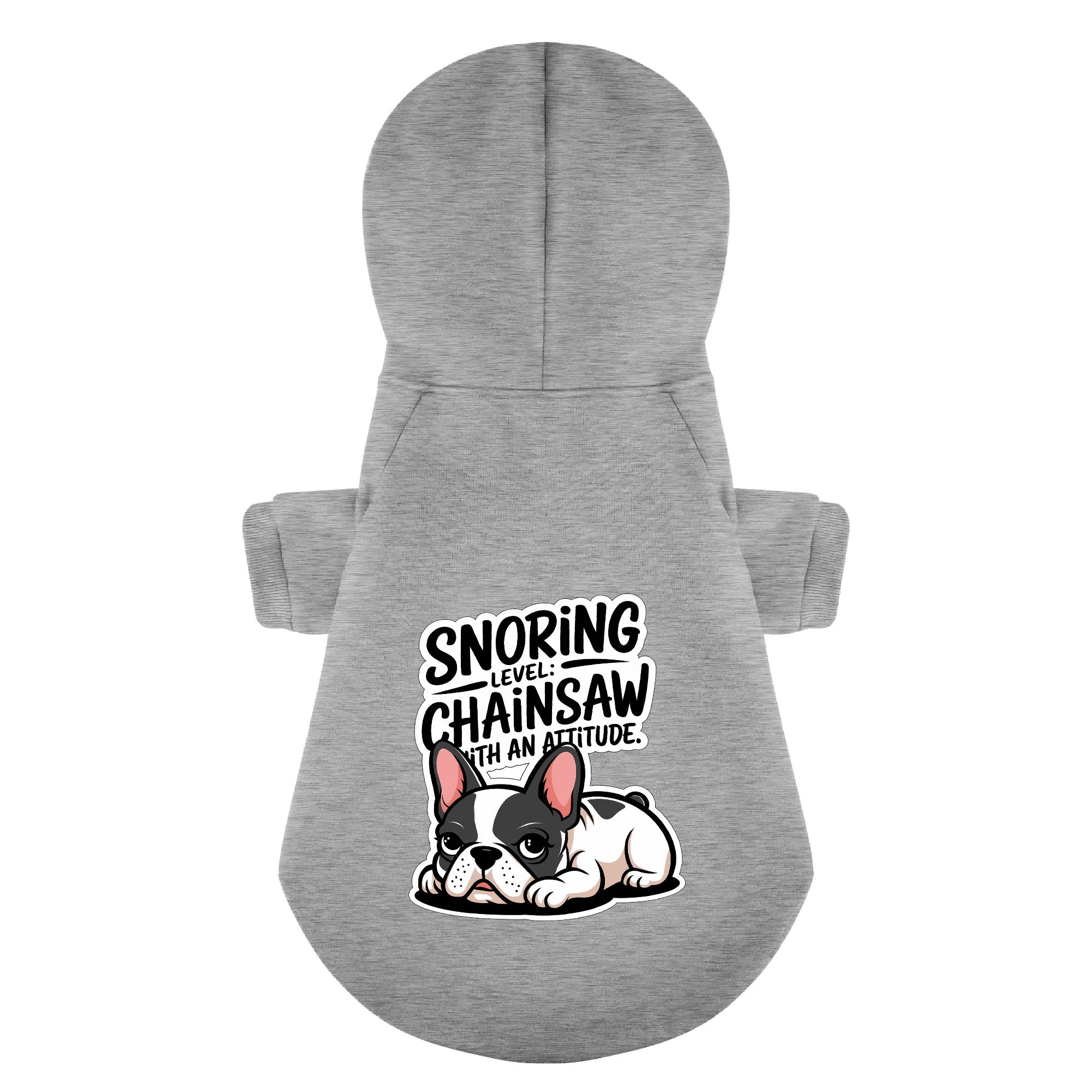 Snoring French Bulldog Pet Sweatshirt for Flat-Face Breeds-fadou