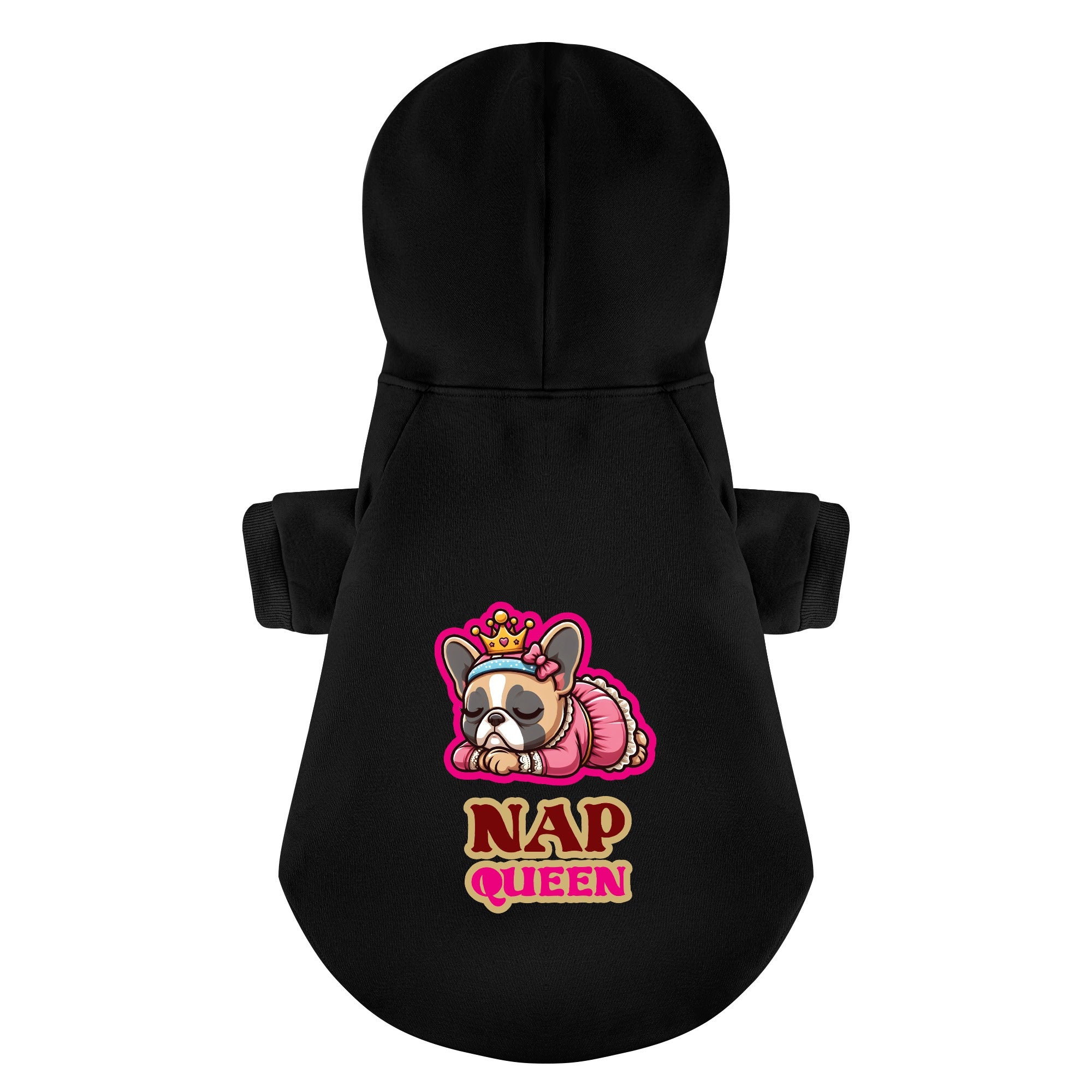 Nap French Bulldog Fleece Hoodie for Brachycephalic Dogs-fadou