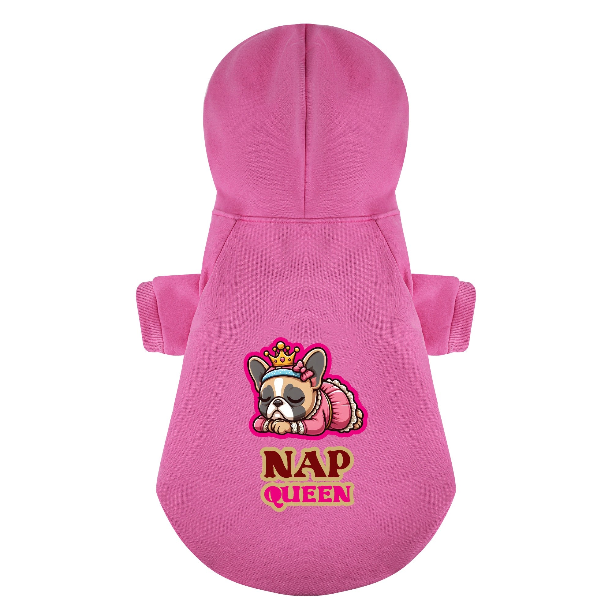 Nap French Bulldog Fleece Hoodie for Brachycephalic Dogs-fadou