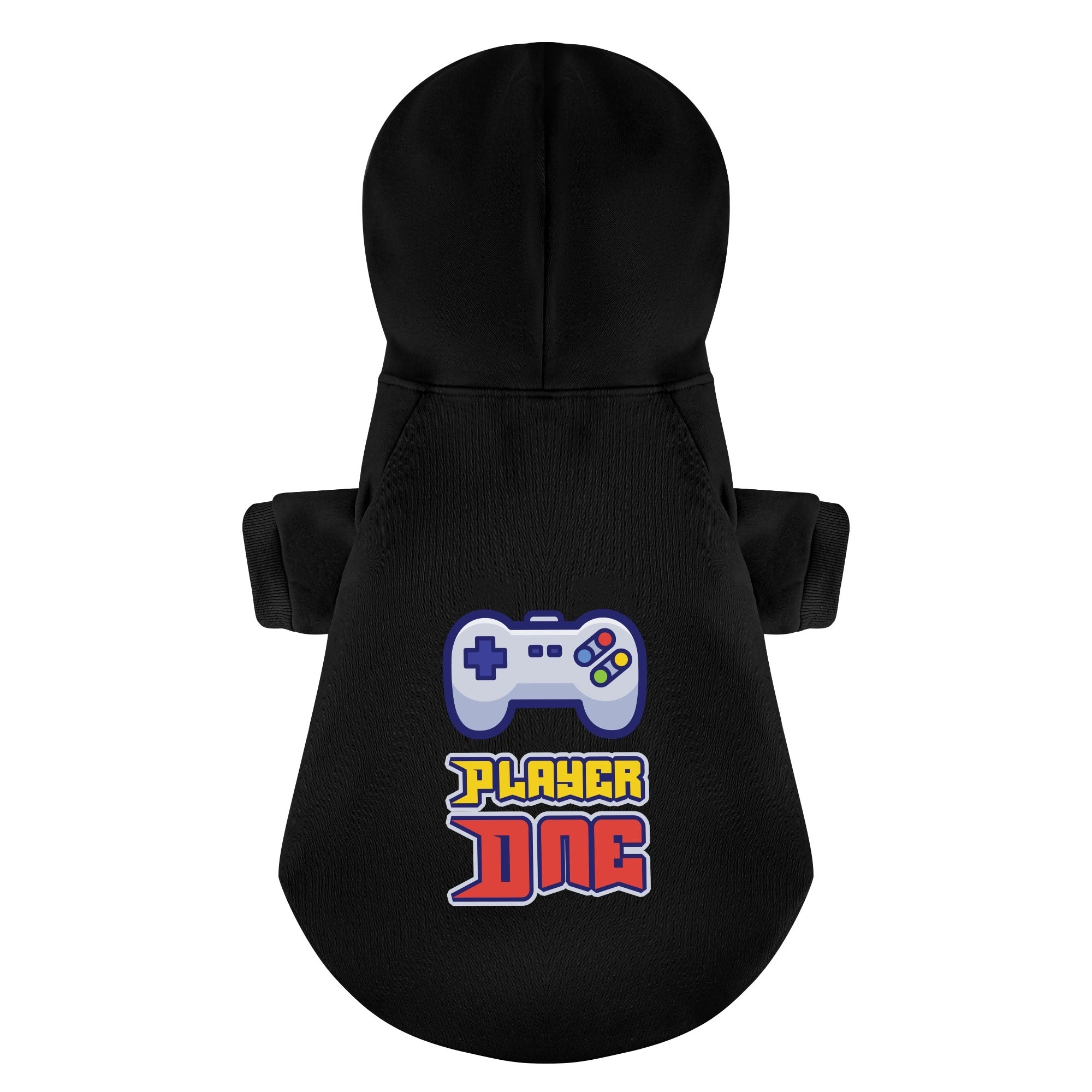 Player French Bulldog Fleece Hoodie for Outdoor Adventures-fadou