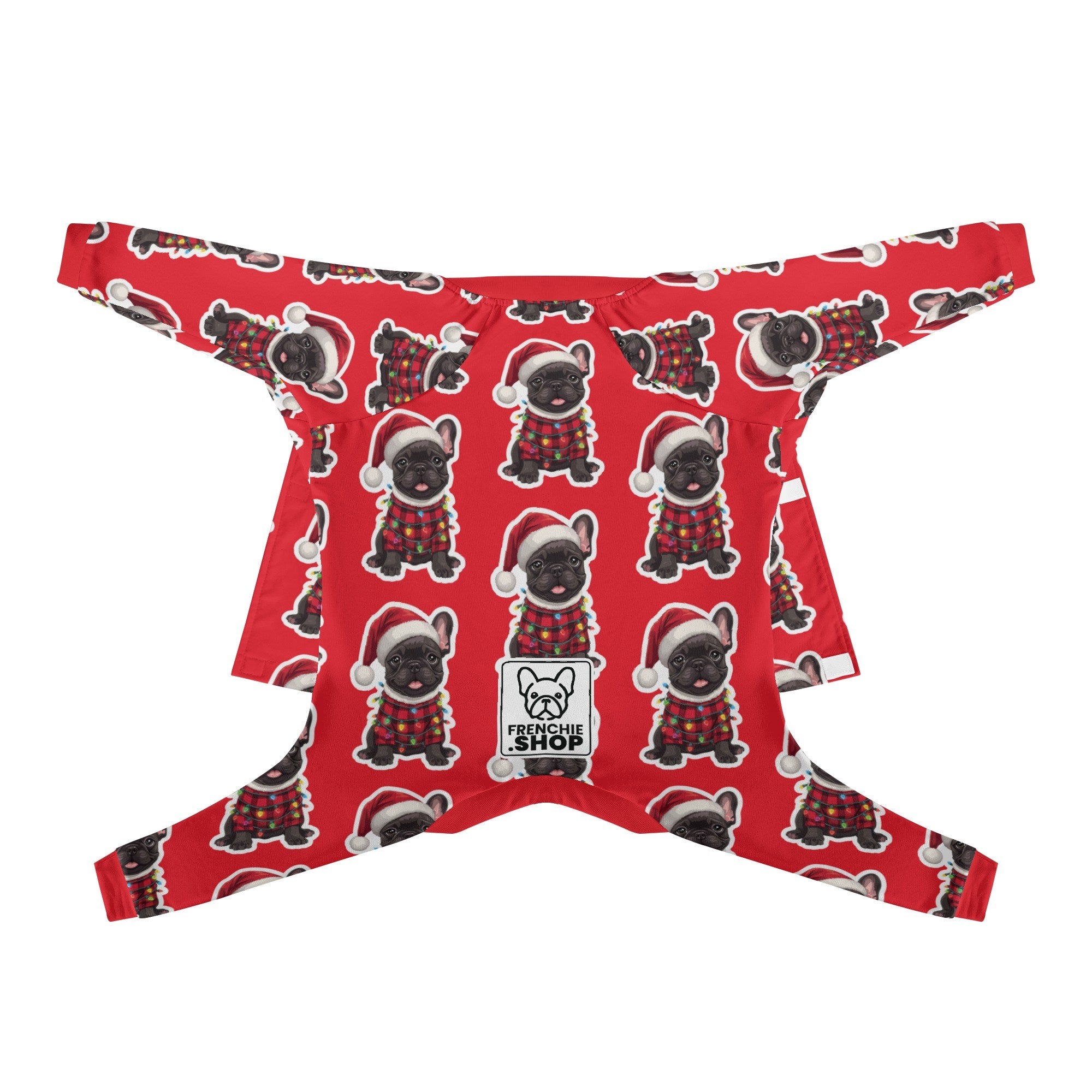 Olive French Bulldog Night Outfit for Brachycephalic Dogs-fadou