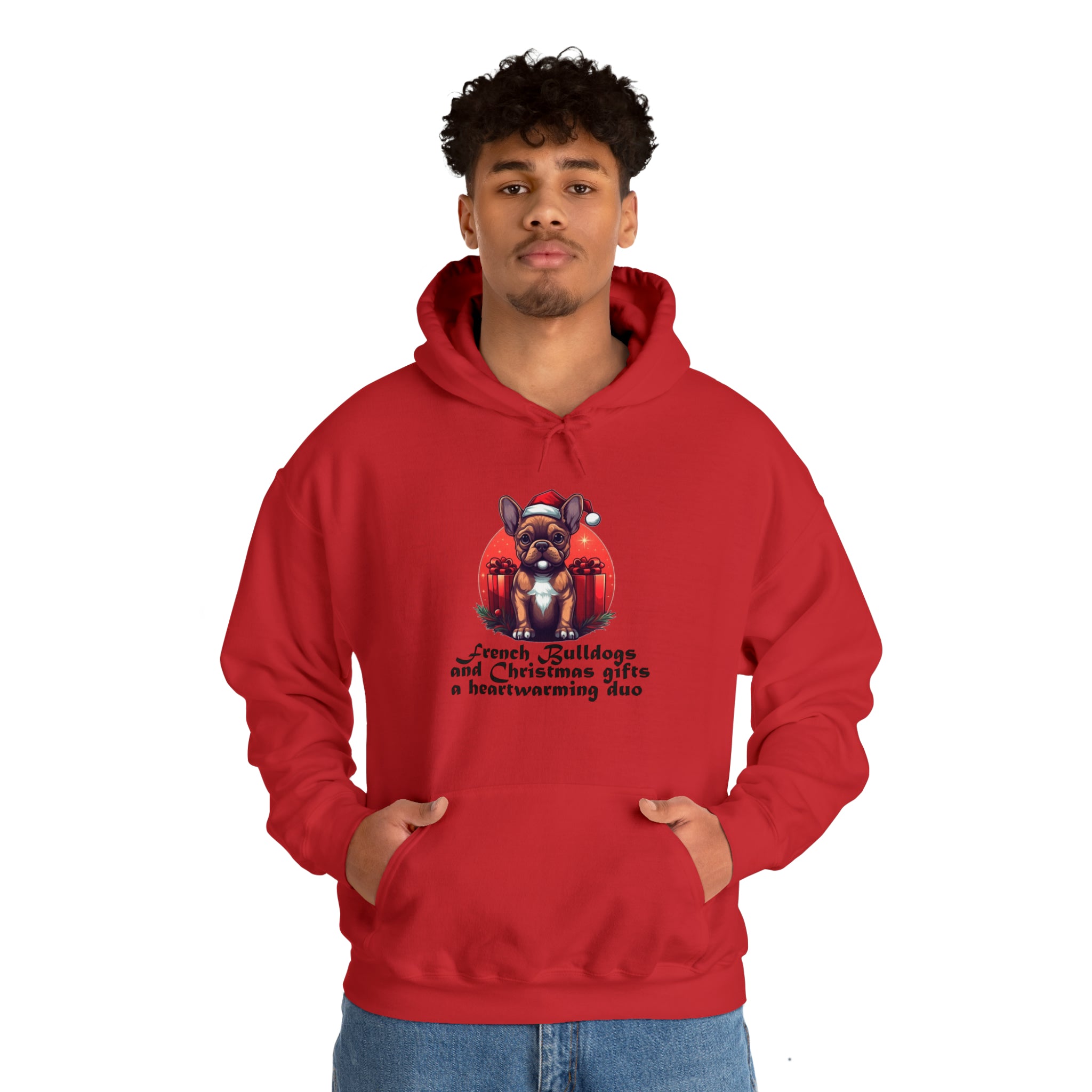 French Bulldog Christmas Dog Hoodie for Flat-Face Breeds-fadou