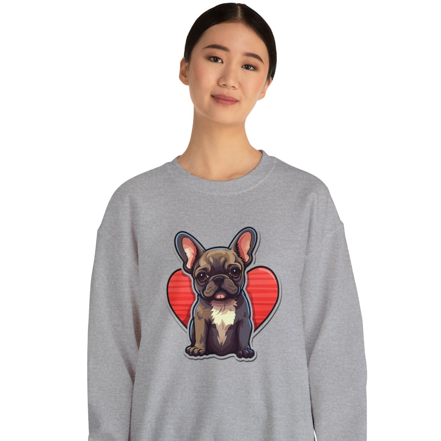 Frenchie Love - Unisex Sweatshirt for Outdoor Adventures-fadou