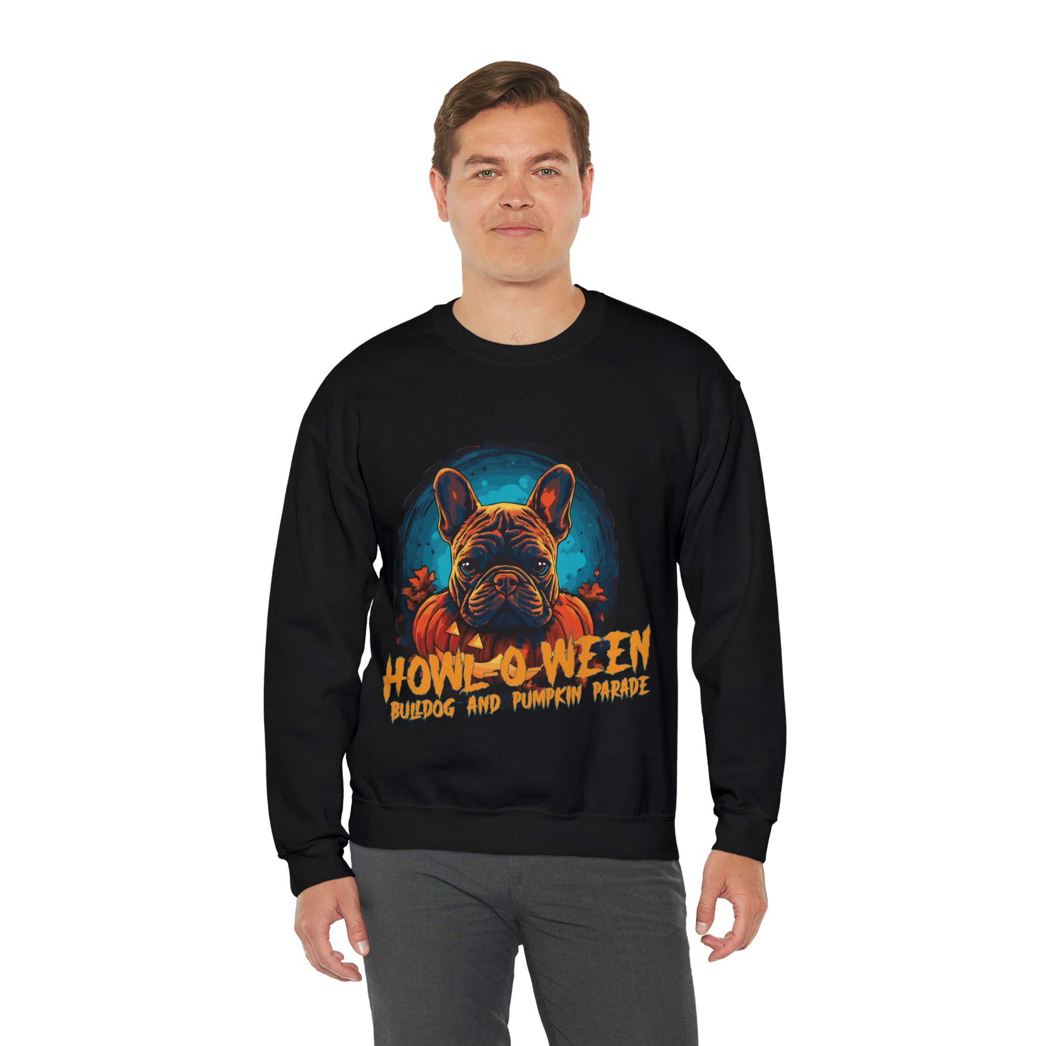 French Bulldog Halloween Cotton Sweatshirt for Pet Parents-fadou