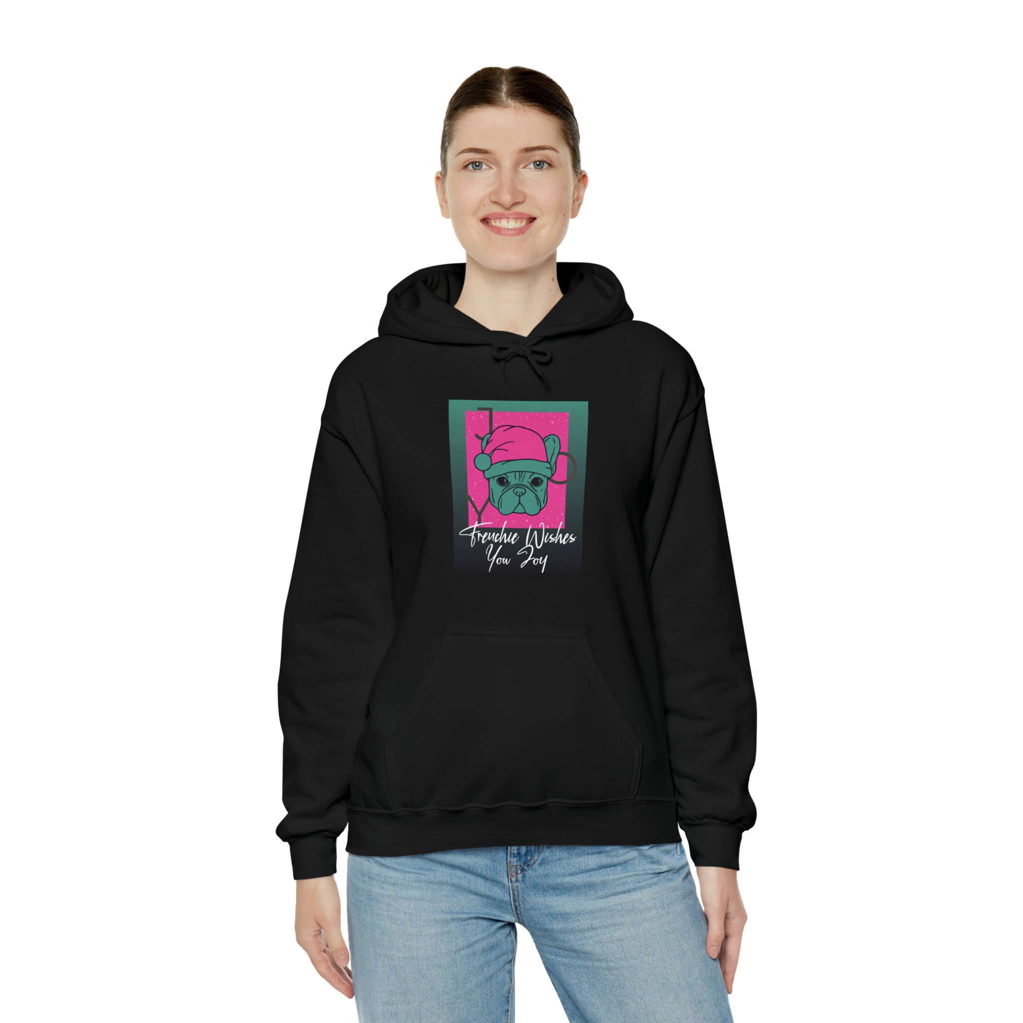 Frenchie Wishes Unisex Hoodie for Travel Comfort and Safety-fadou