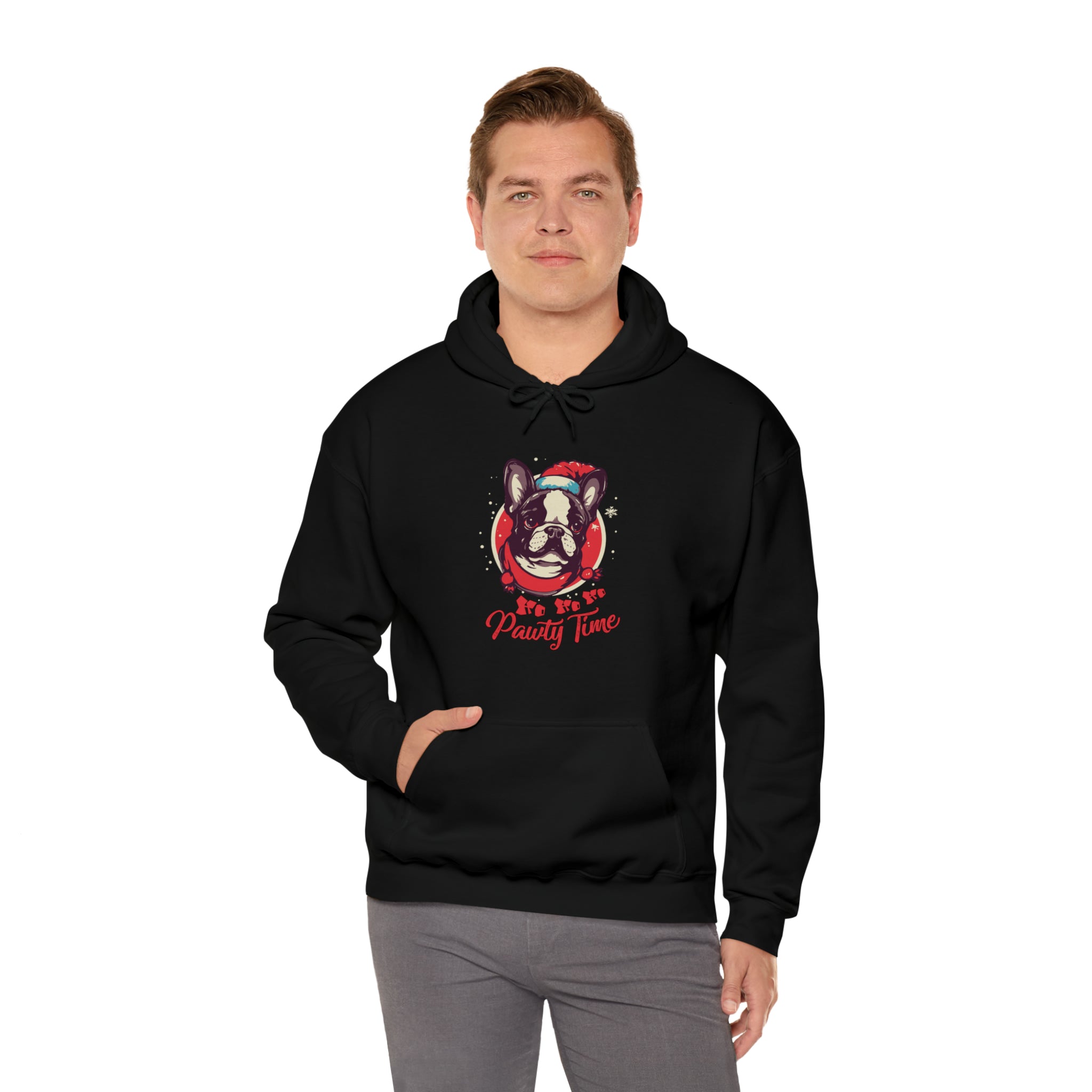 Pawty French Bulldog Dog Mom Hoodie for Dog Moms & Dads-fadou
