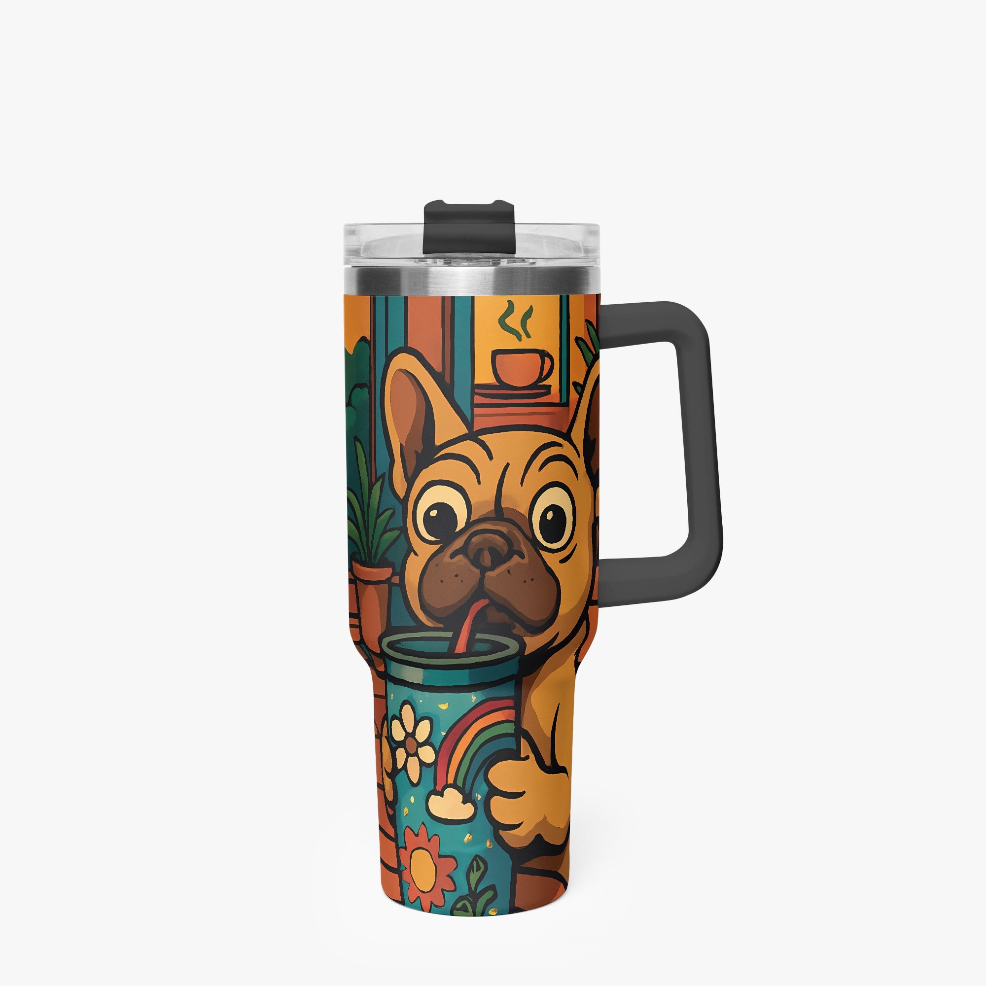 Curcio Frenchie Travel Tumbler for Frenchie Enthusiasts-fadou