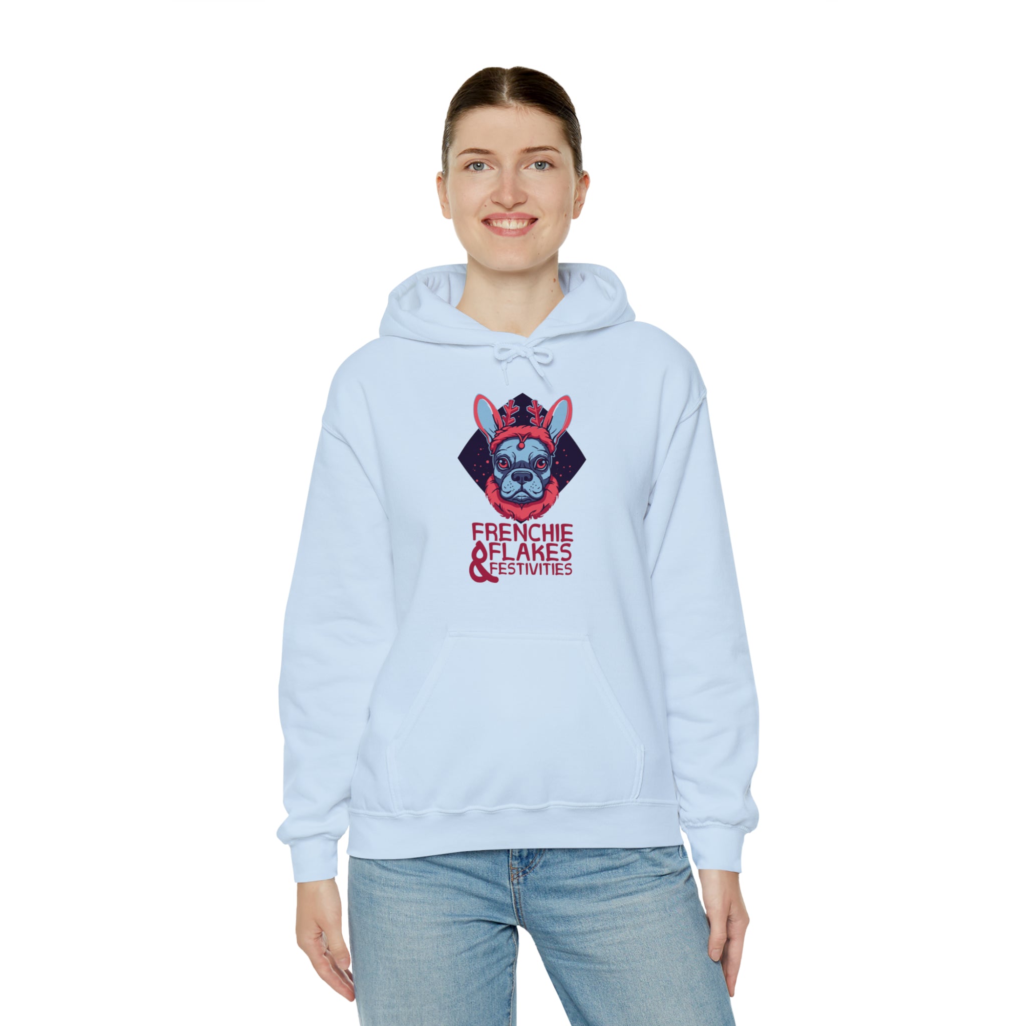 Frenchie & Flakes Unisex Hoodie for Brachycephalic Dogs-fadou