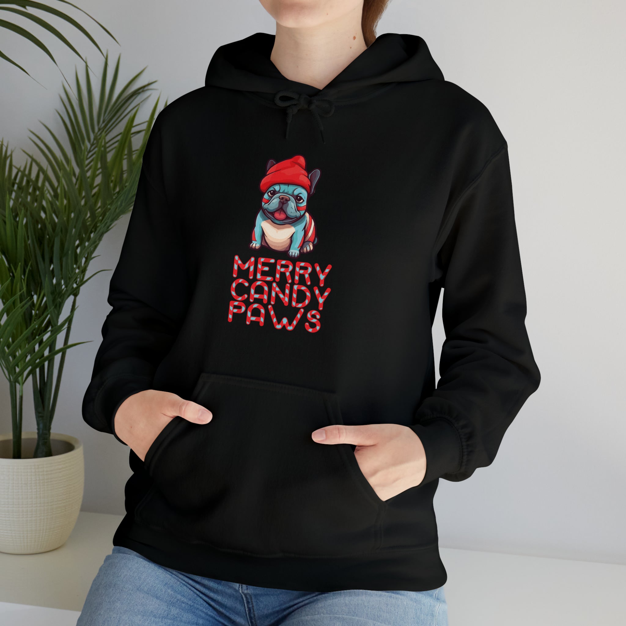 Merry French Bulldog Cotton Sweatshirt for Dog Park Days-fadou