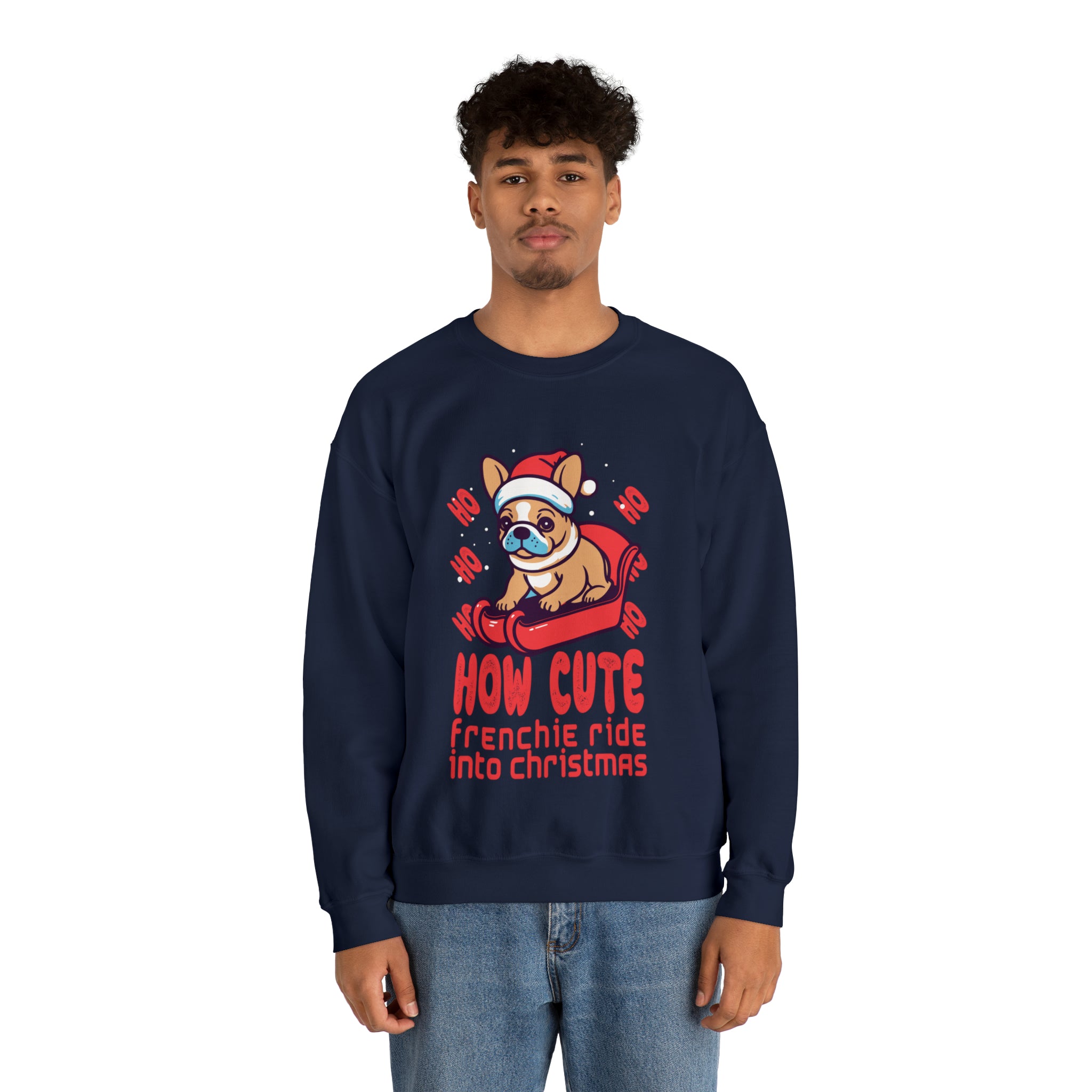 Frenchie Ride Sweater - Unisex Sweatshirt for Brachycephalic Dogs-fadou