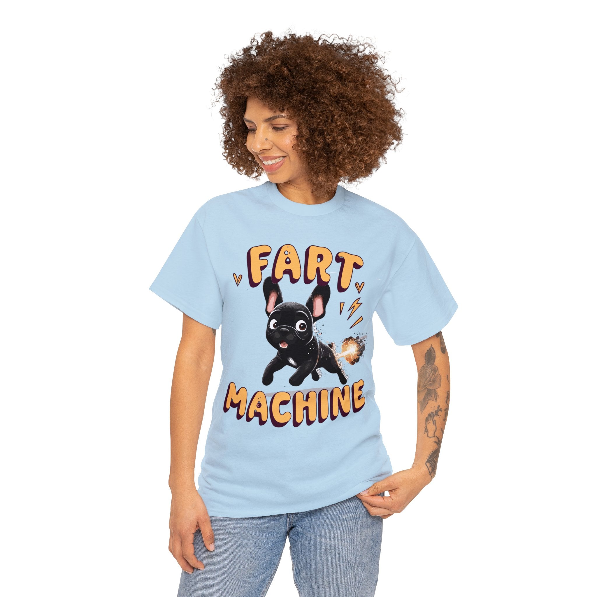 Fart Machine - Unisex Tshirt for Frenchie Fans Everywhere-fadou